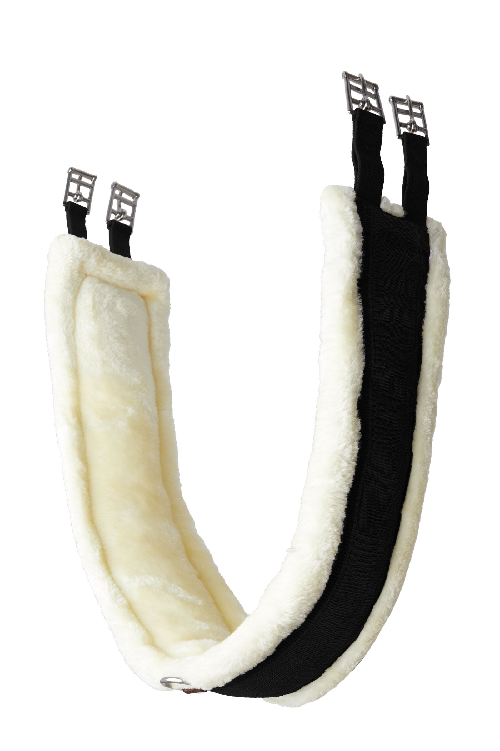 Horze Kyiv Neoprene Long Girth with Fixed Faux Fur Saddles, Girths & Stirrups