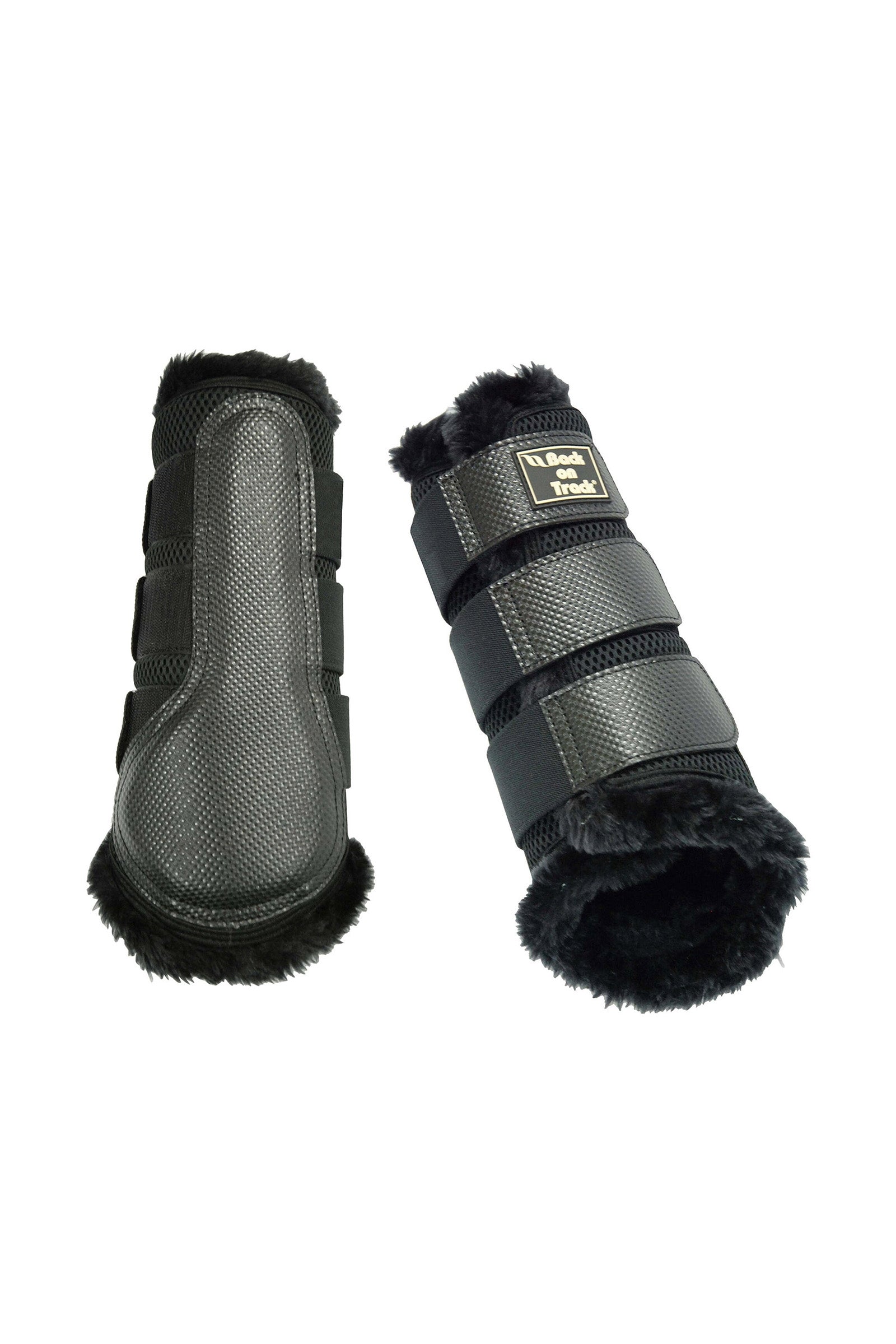 undefined Back on Track Brush boot 3D mesh, w/ faux fur, S-M Leg Protection & Hoof Protection for Horses