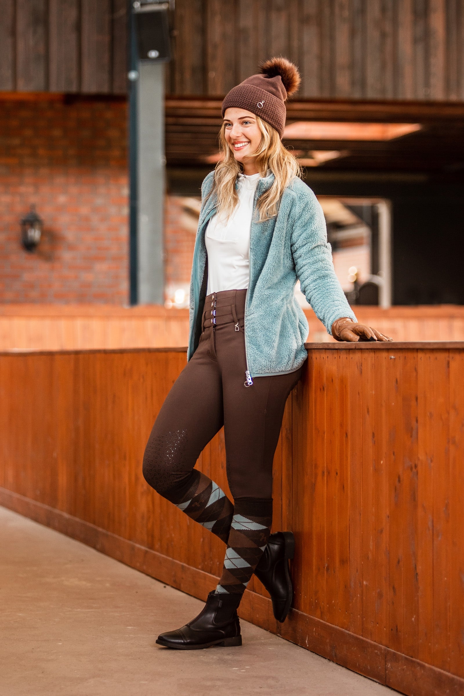 Horze Alana Checked Winter Riding Socks Socks