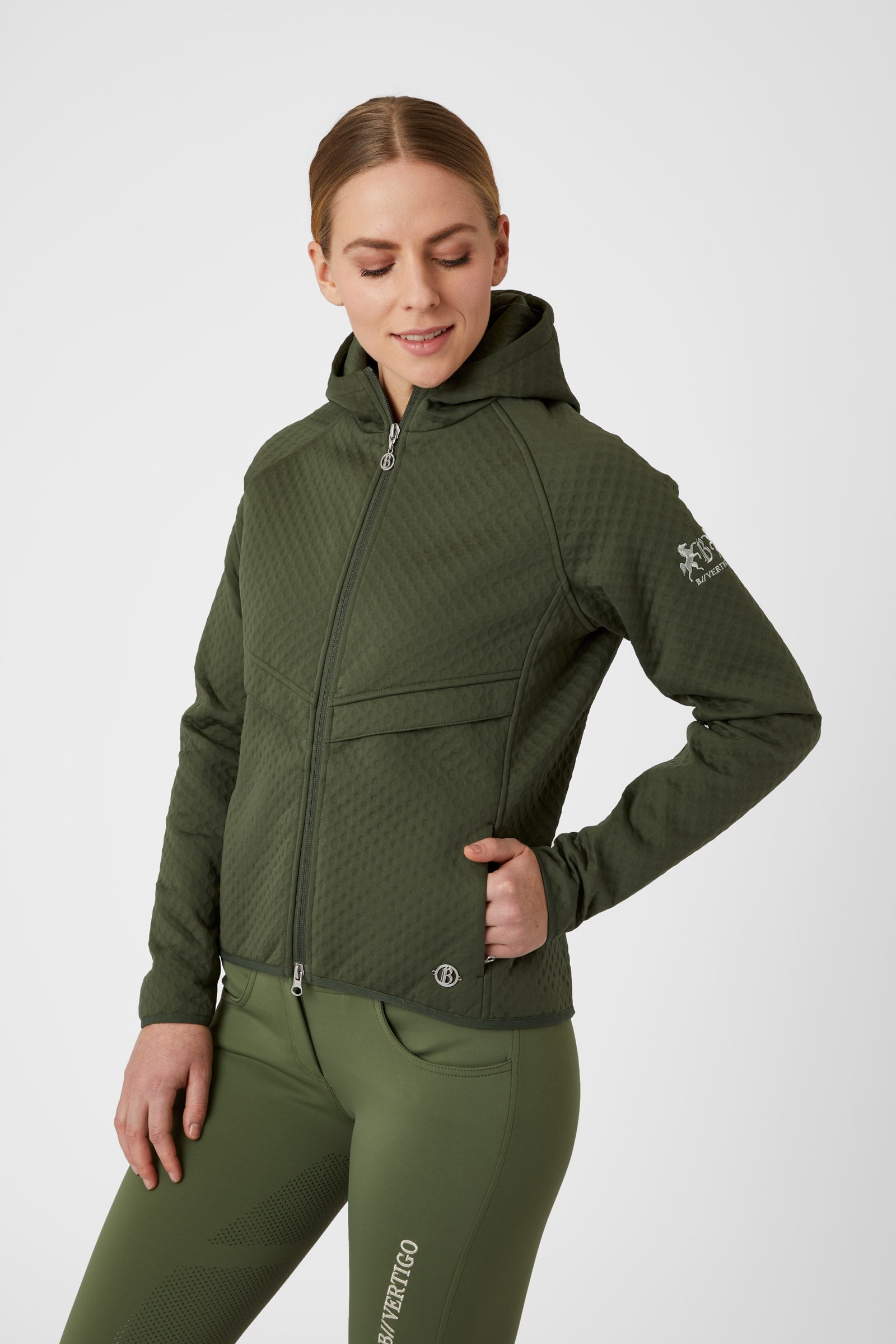 B Vertigo Norah Women's Scuba Fabric Hoodie Riding Jacket Women’s Riding Clothing
