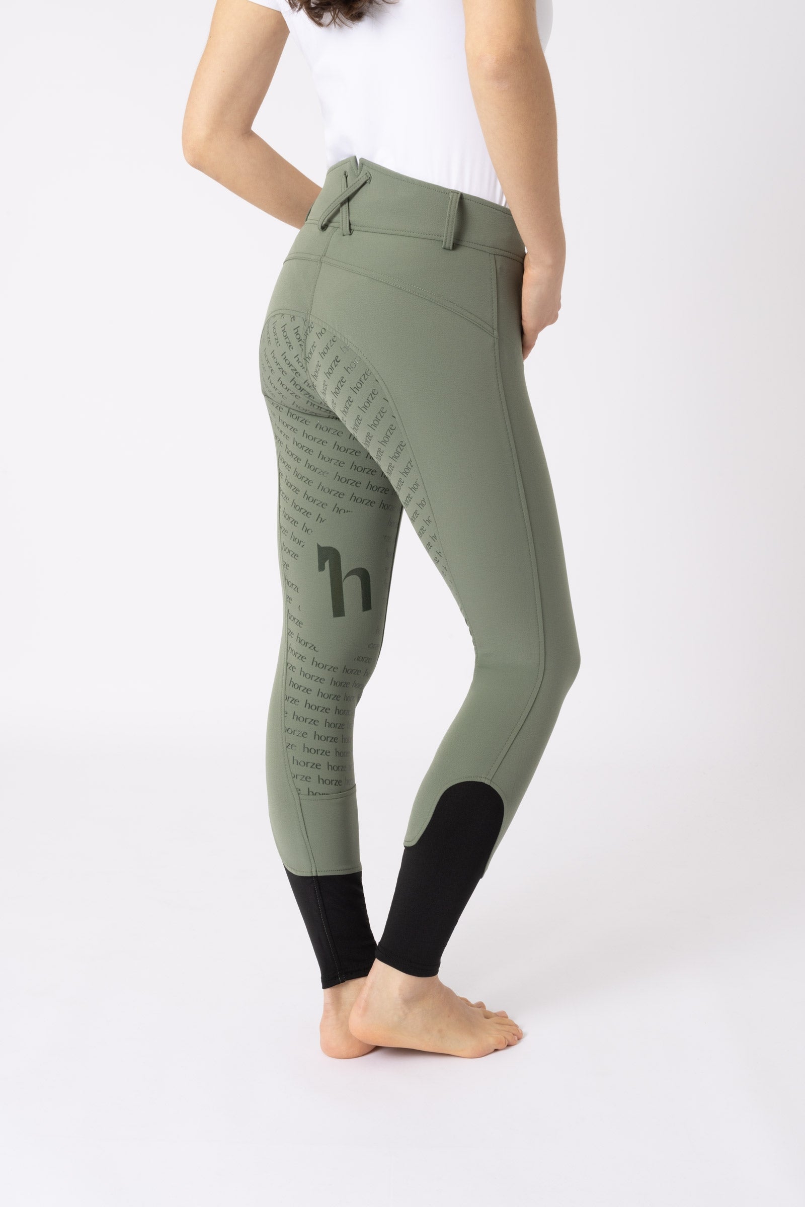 Horze Women's High Waist Silicone Full Seat Breeches Womens Breeches