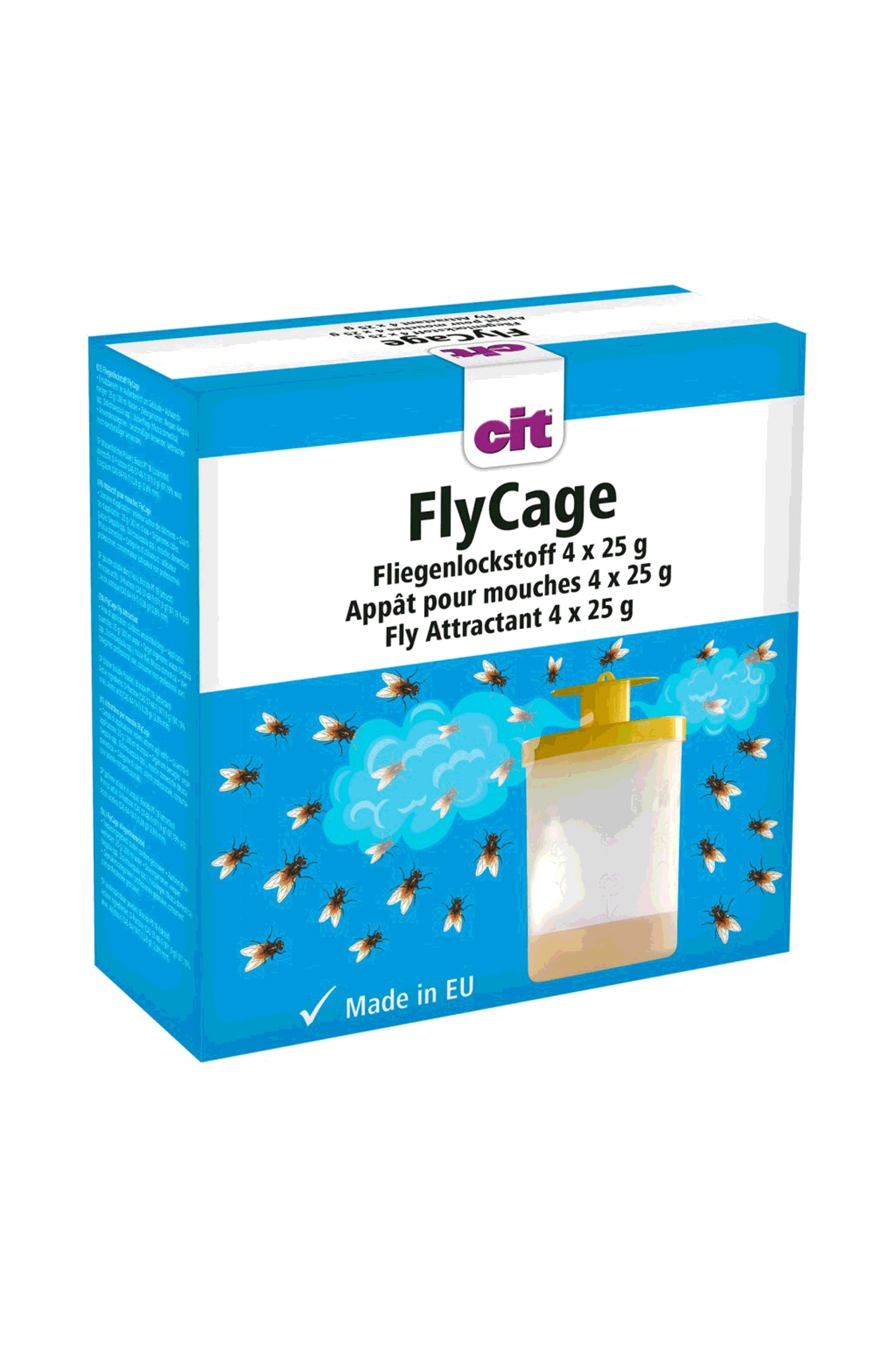 Kerbl Cit Fly Attractant For FlyCage, 4 x 25 g Antifly Protection for Horses