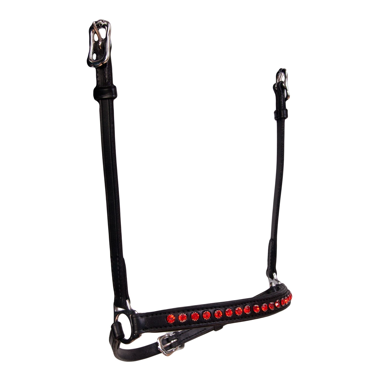 Karlslund Hannoveran noseband, 1 row crystals Bridles & Reins