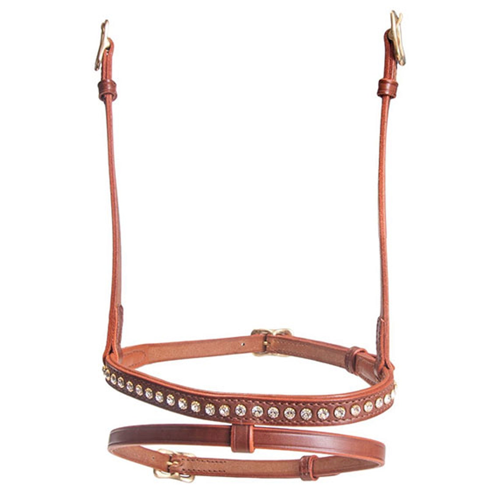 Karlslund Combined noseband, 1 row crystals Bridles & Reins