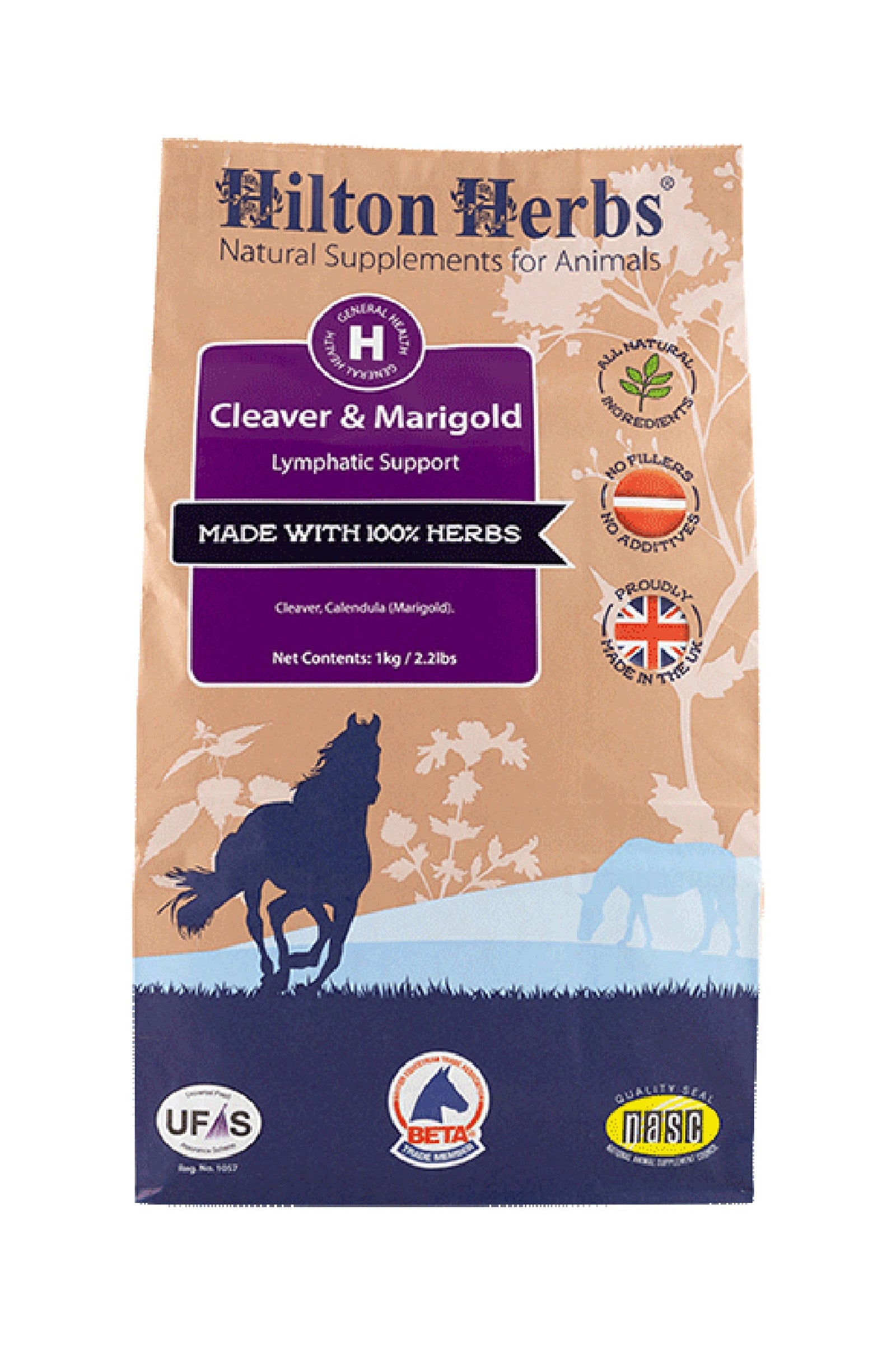 Hilton Herbs Cleaver & Marigold, 1kg Horse Feed & Nutrition