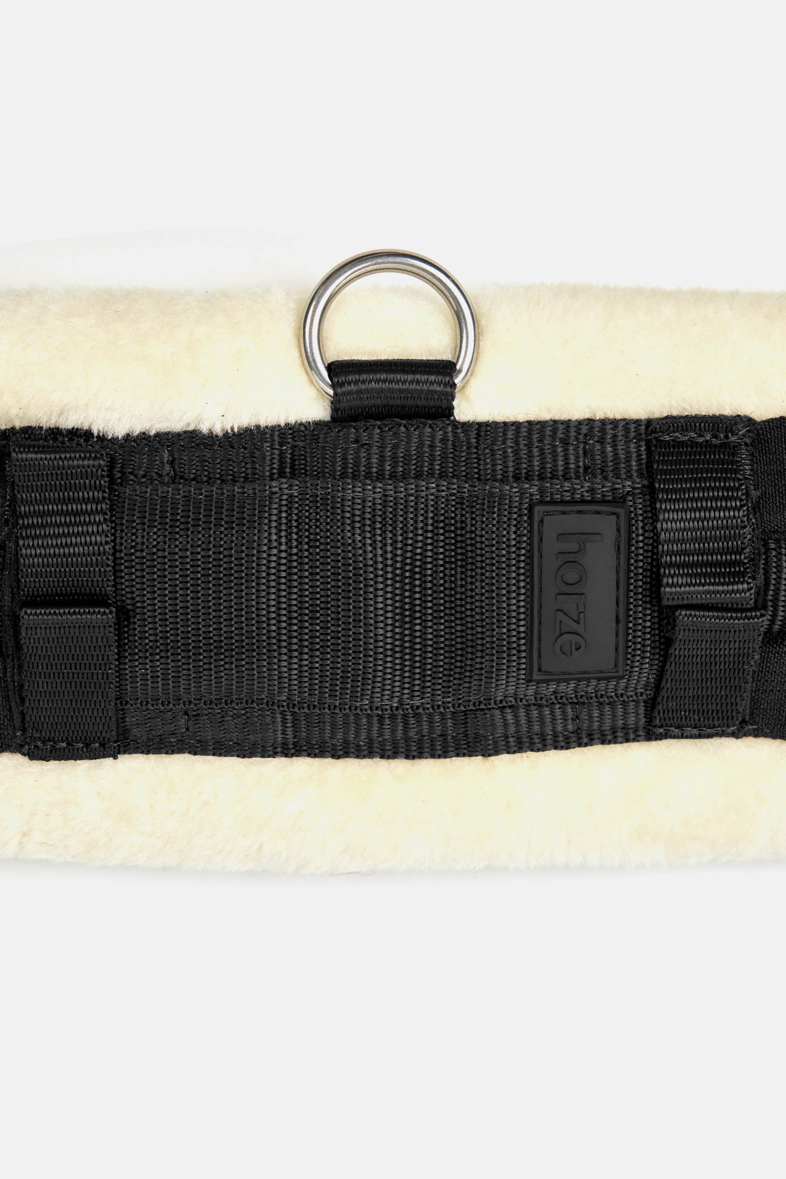 Horze Tartu Neoprene Dressage Girth with Fixed Faux Fur Saddles, Girths & Stirrups