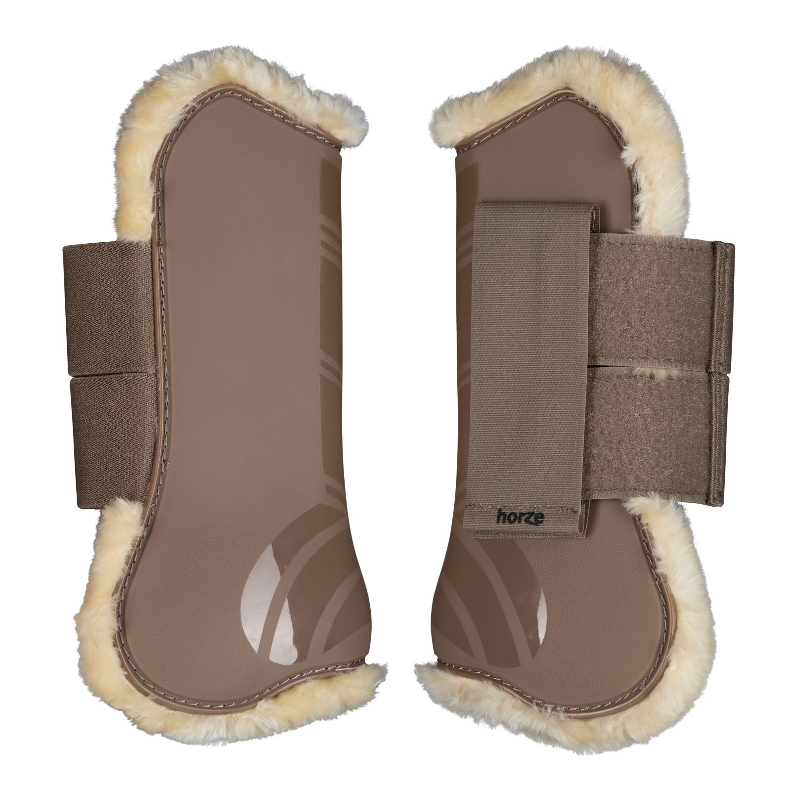 Horze Windsor Tendon Boots with Faux Fur Lining Leg Protection & Hoof Protection for Horses