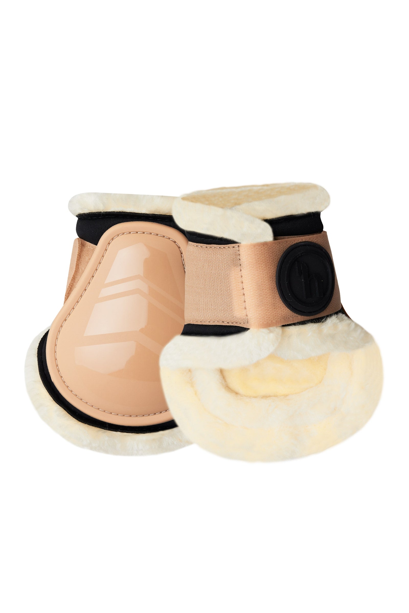 Horze Caliber Fetlock Boots with Faux Fur Lining Leg Protection & Hoof Protection for Horses