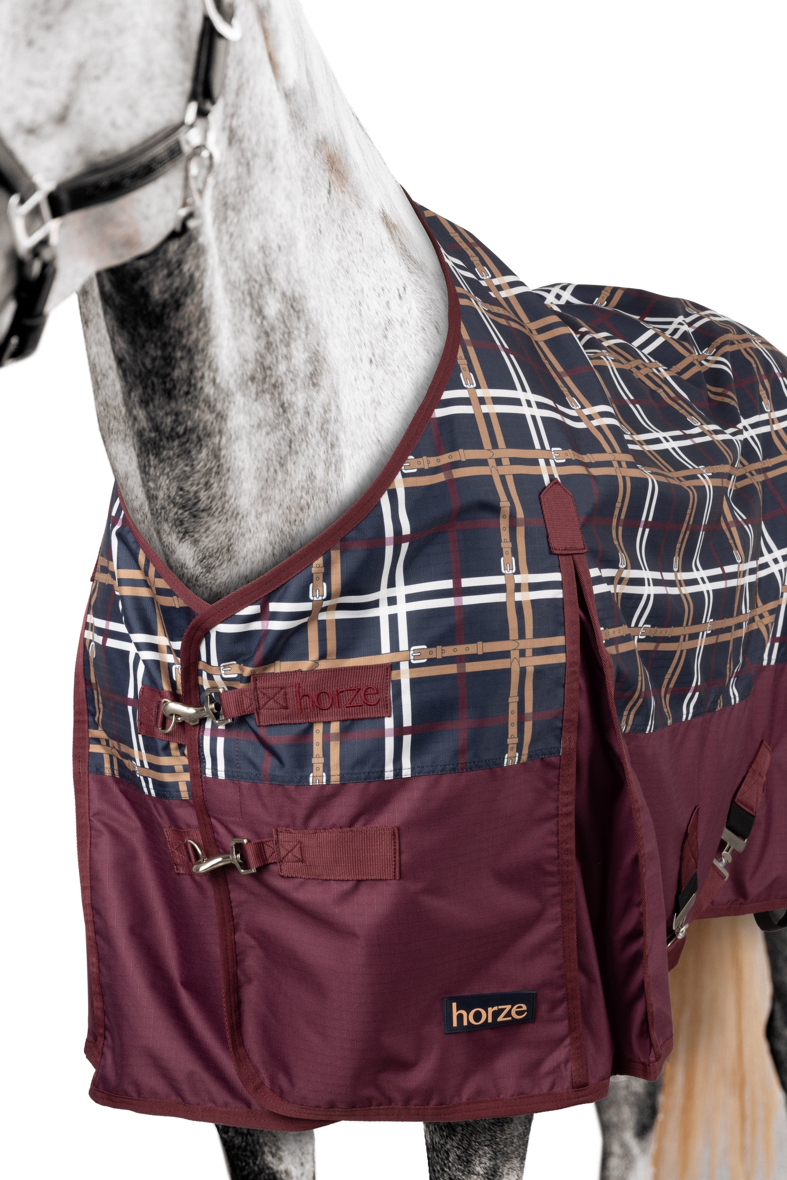 Horze Glasgow Turnout Rug with Fleece Lining and Reflective Accents, 0g Horse Rugs
