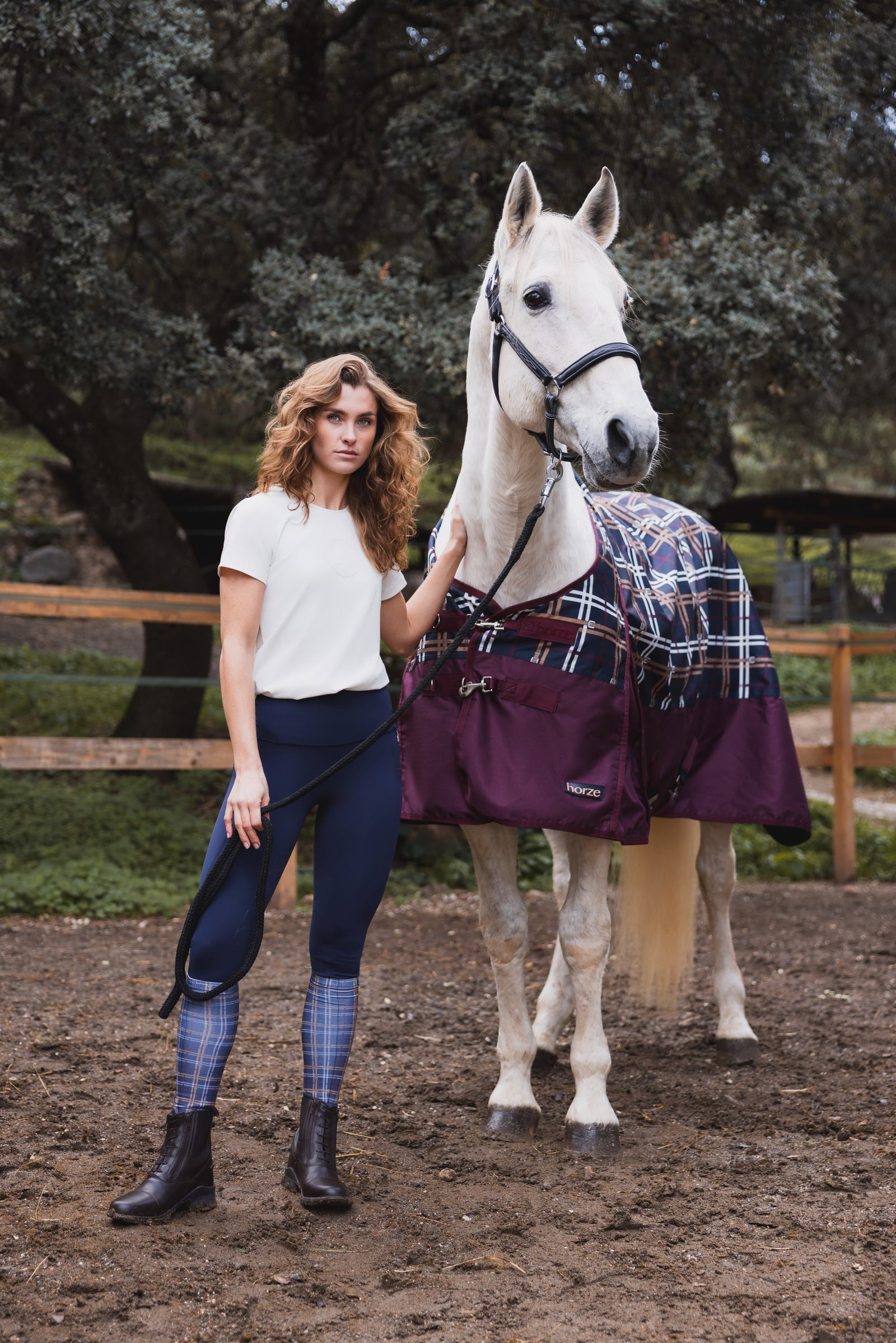Horze Glasgow Turnout Rug with Fleece Lining and Reflective Accents, 0g Horse Rugs