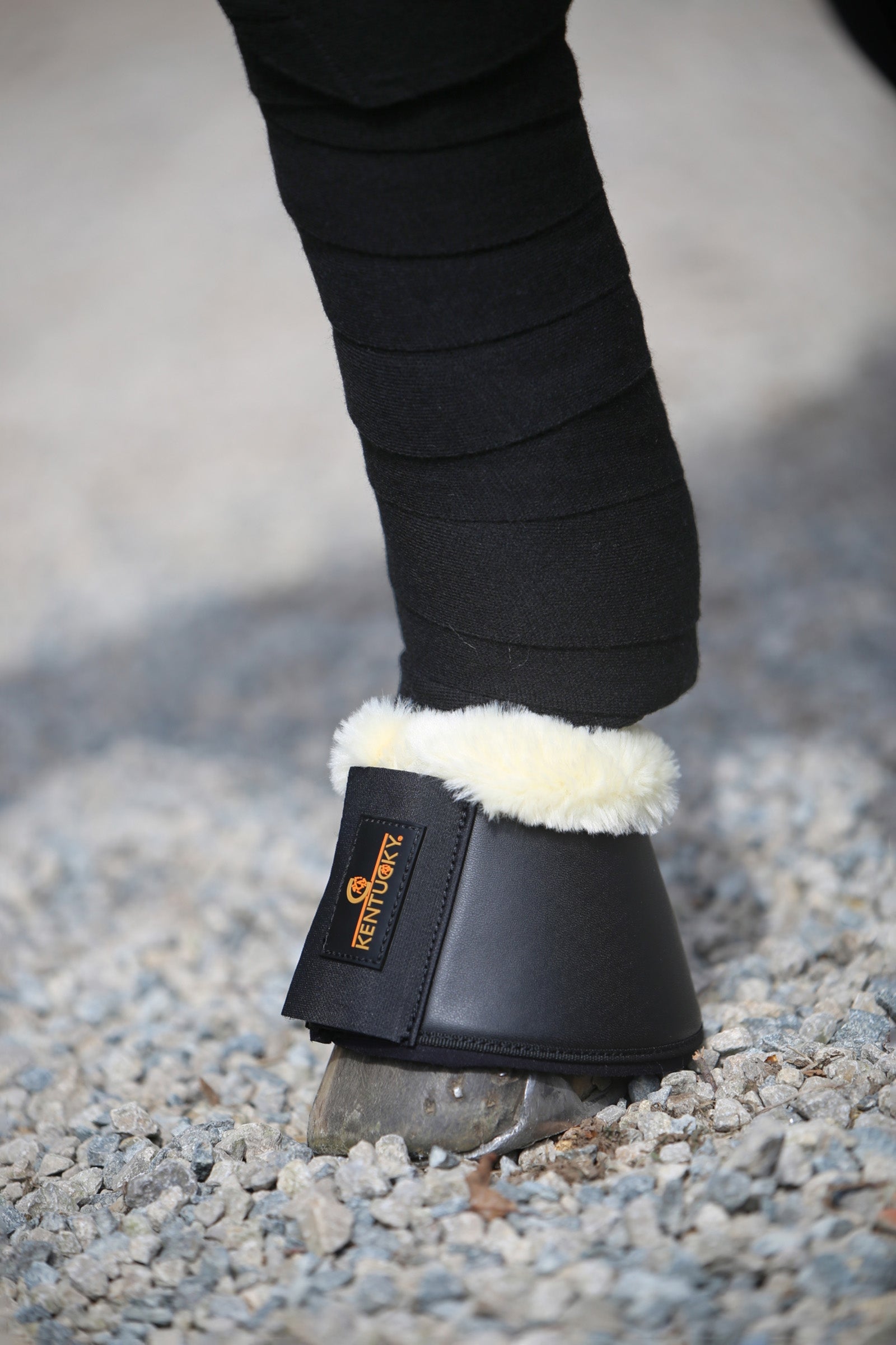 Kentucky Horsewear Sheepskin Leather Overreach boots Leg & Hoof Protection
