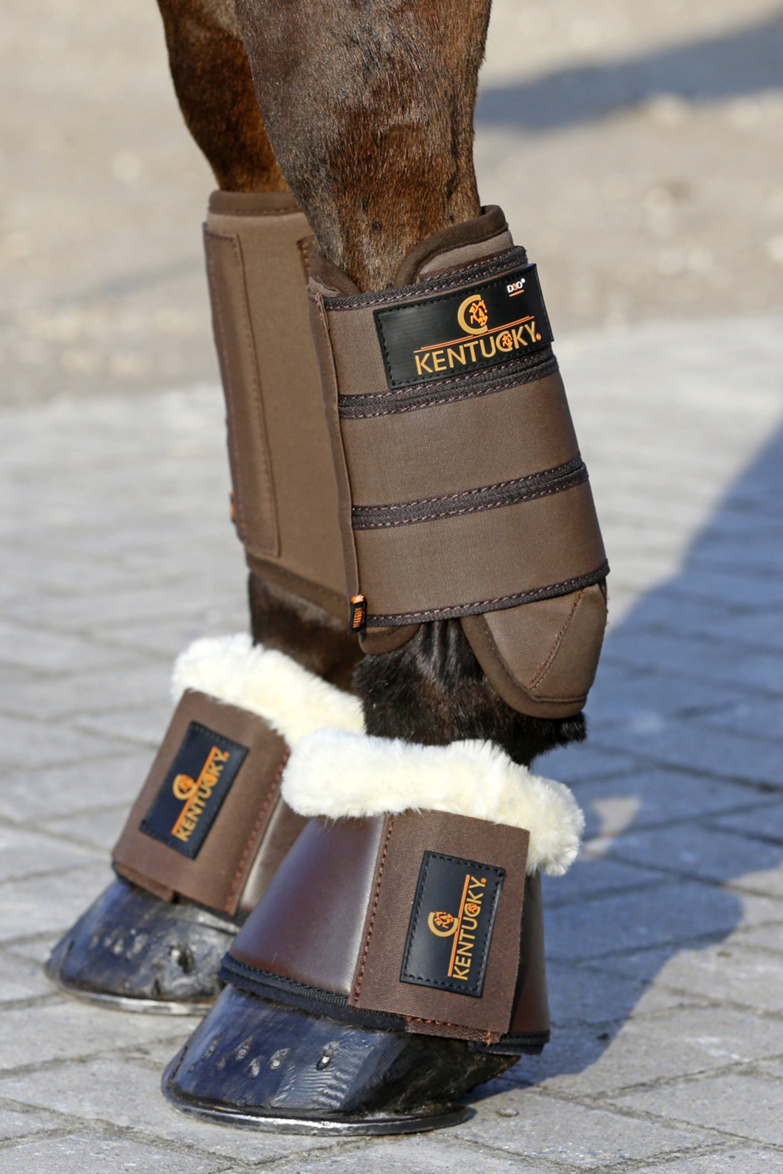 Kentucky Horsewear Sheepskin Leather Overreach boots Leg & Hoof Protection