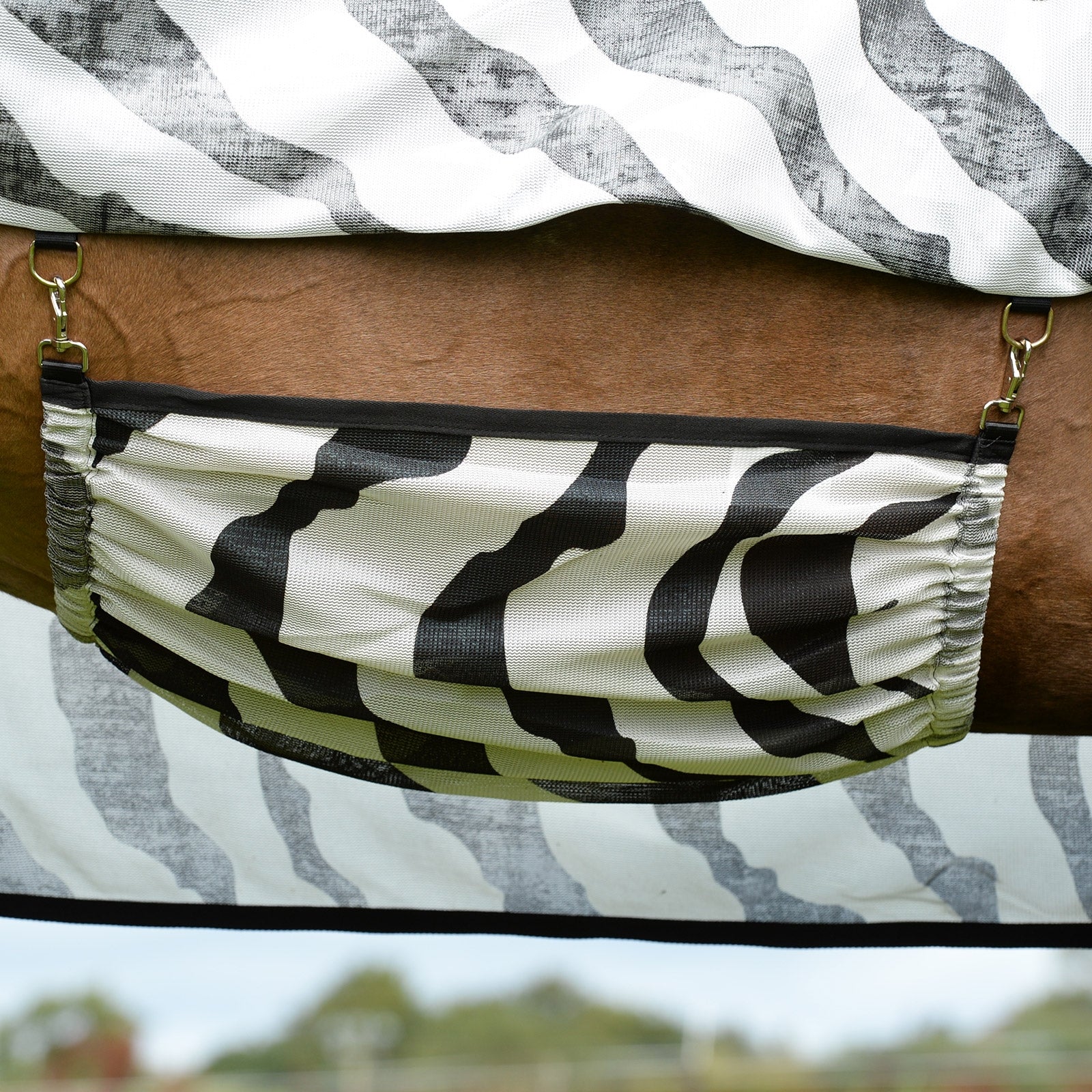 Bucas Buzz-Off Zebra Belly Pad Horse Rugs