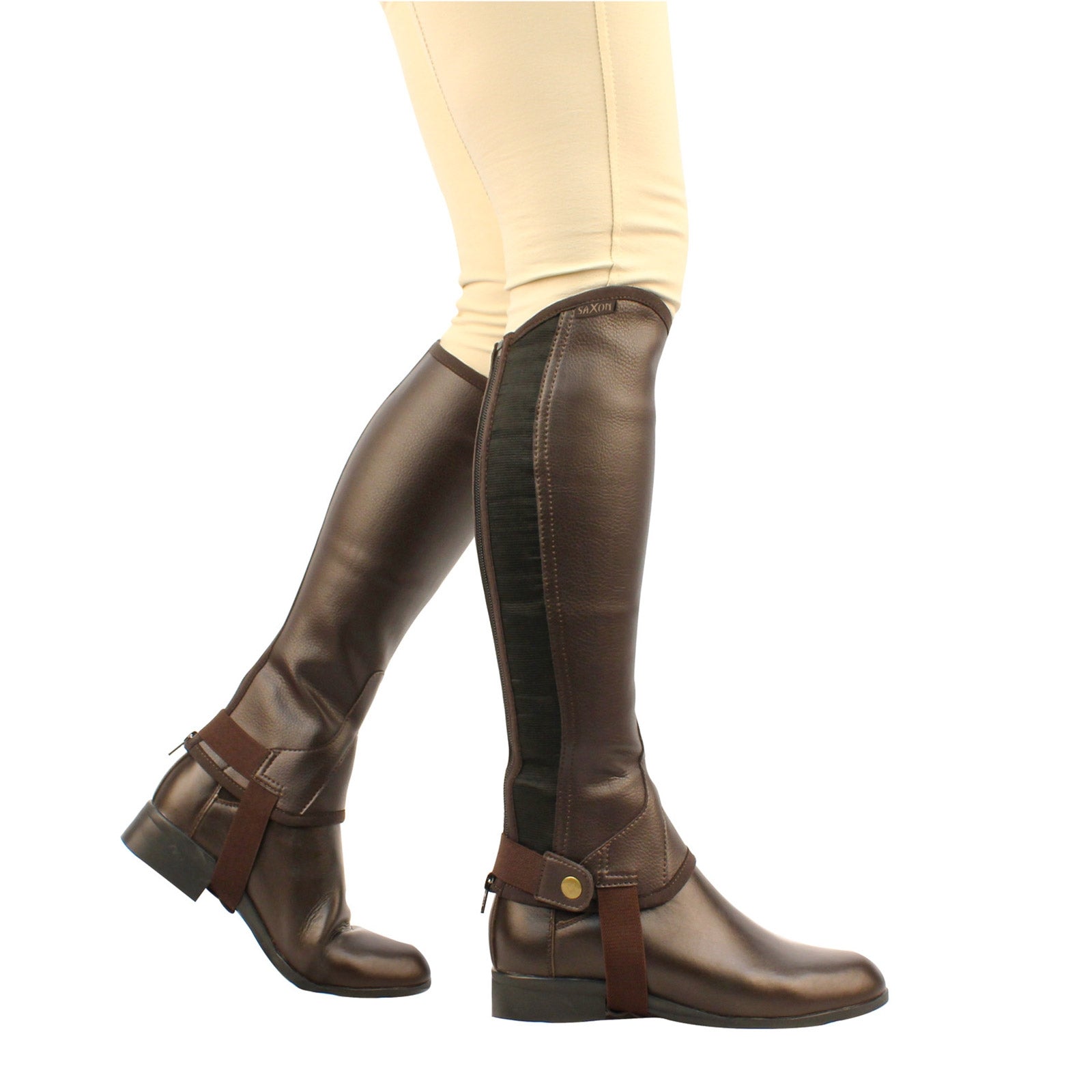 Saxon Equileather Half Chaps, JR Riding Boots & Riding Shoes