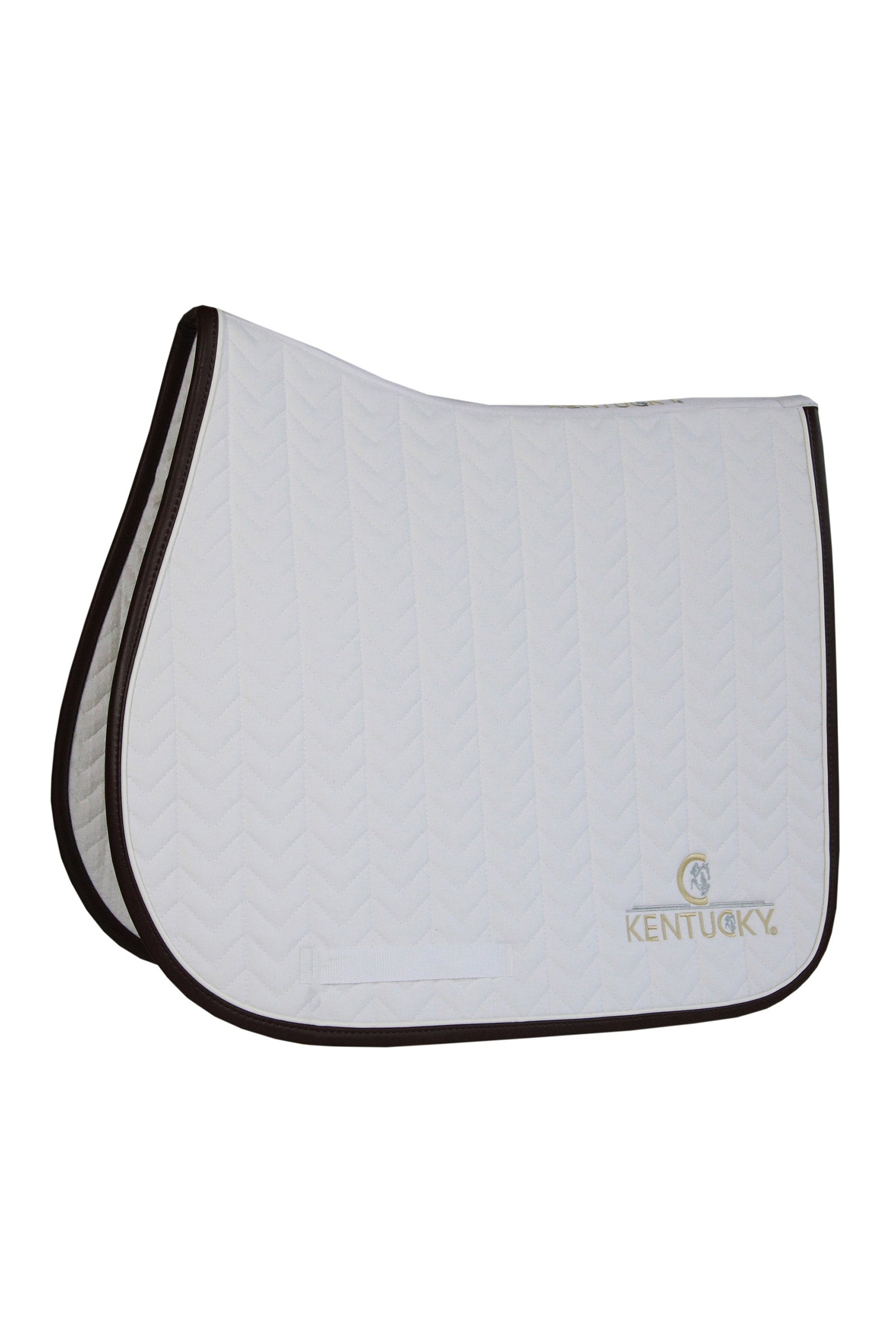 Kentucky Horsewear Saddle Pad Leather Fishbone Jumping Saddle Pads