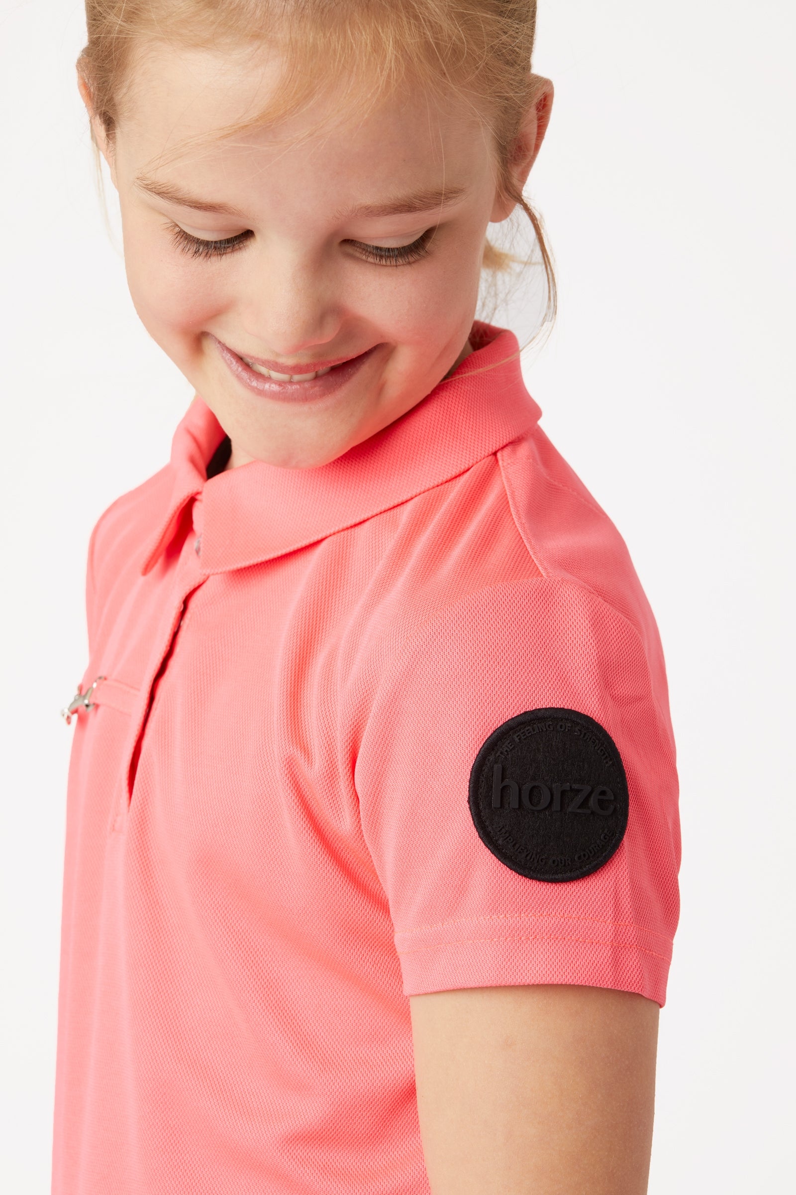 Horze Young Rider Denise Functional Short Sleeve Polo Shirt Kids Apparel