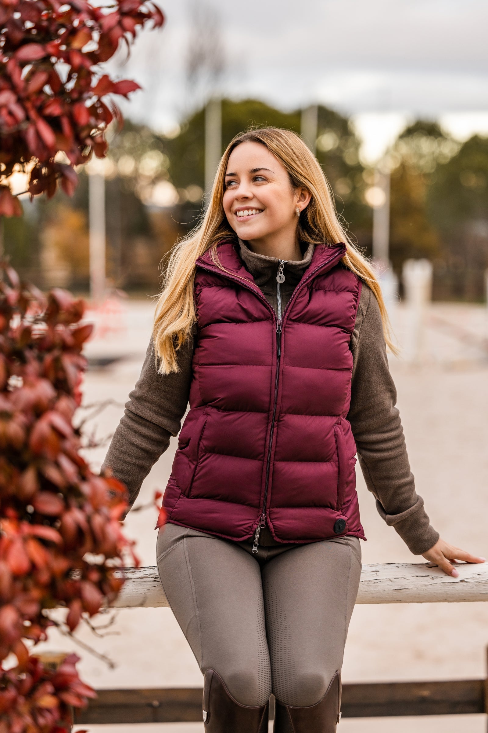 Horze Callie Women's Padded Riding Riding Vest with Hood Women’s Riding Clothing