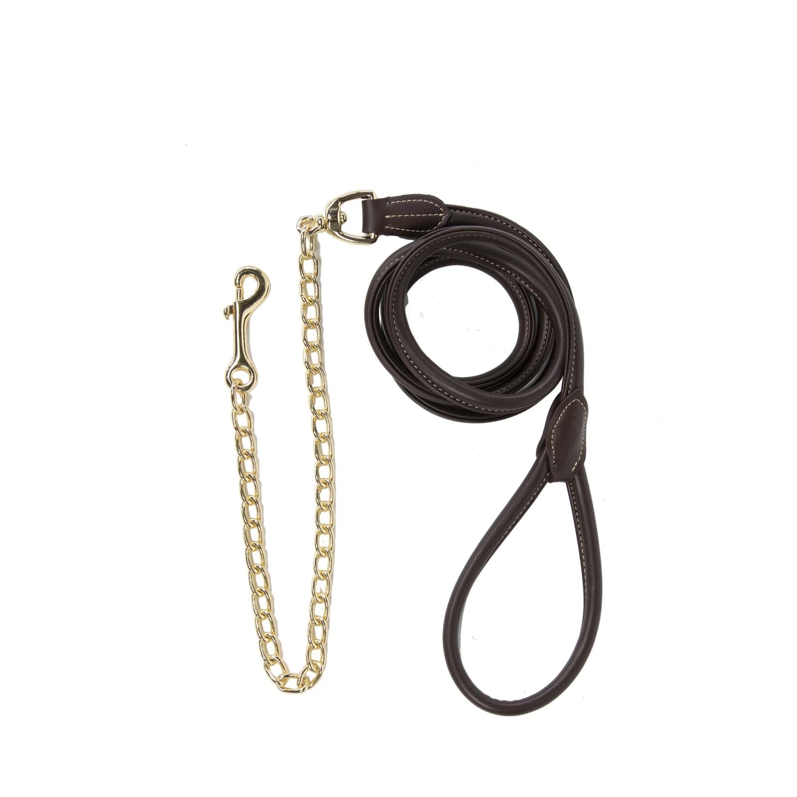 Kentucky Horsewear Leather Chain Lead Halters & Leads