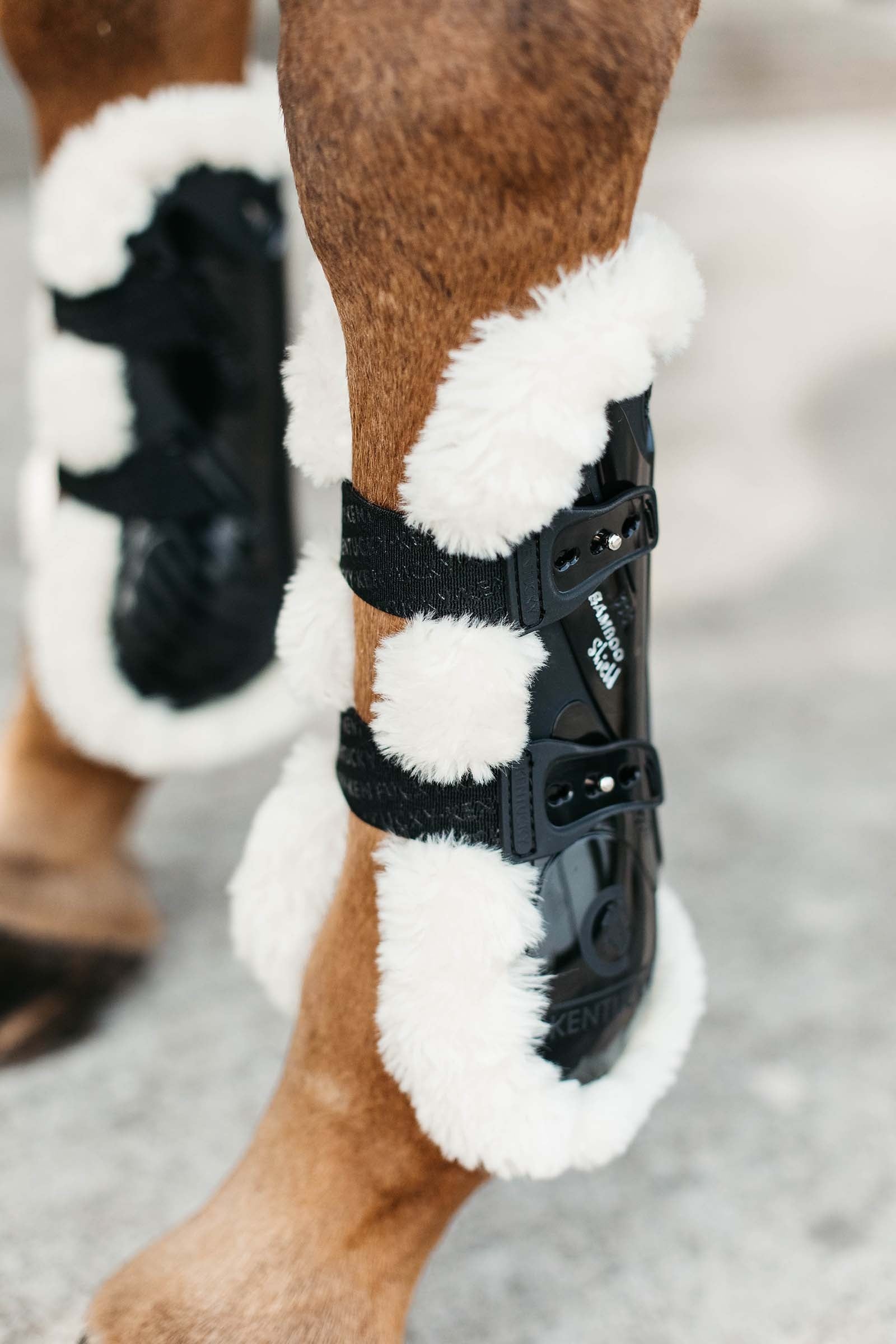 Kentucky Horsewear Vegan Sheepskin Bamboo Elastic Tendon Boots Leg & Hoof Protection