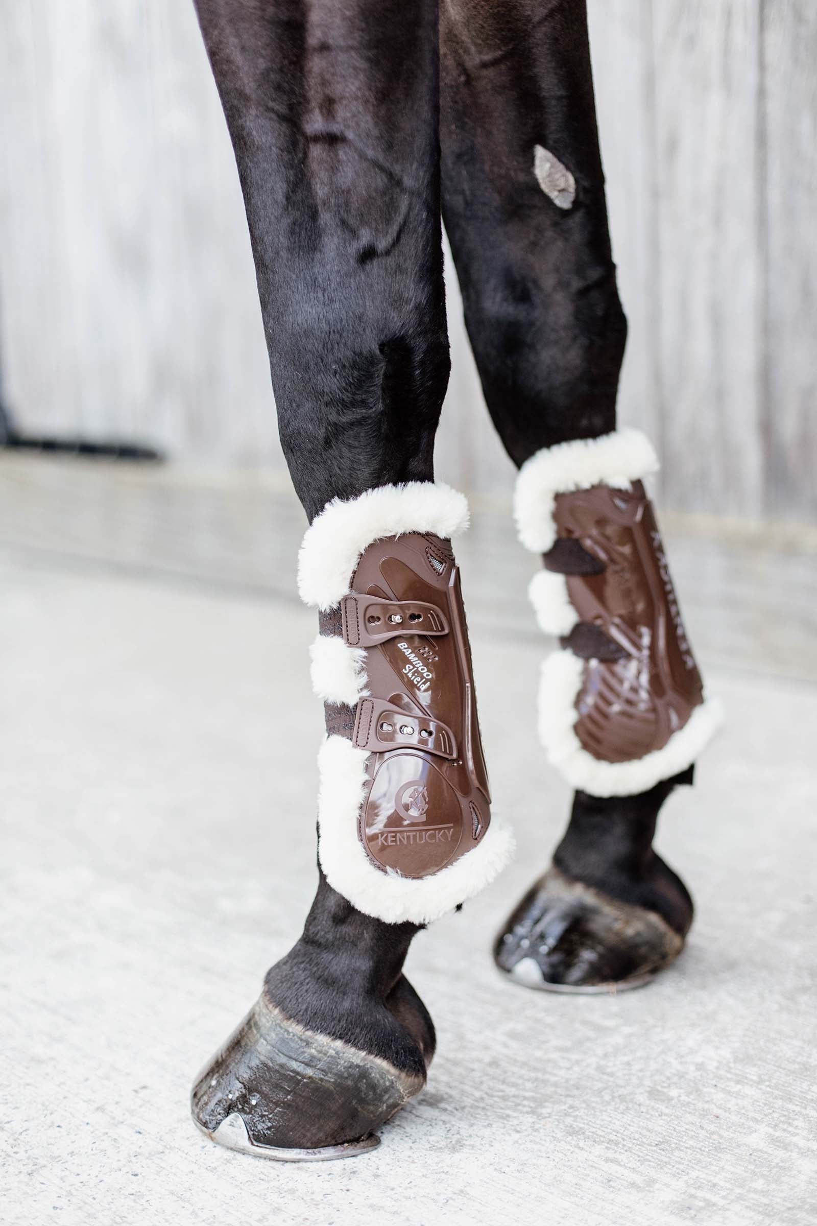 Kentucky Horsewear Vegan Sheepskin Bamboo Elastic Tendon Boots Leg & Hoof Protection