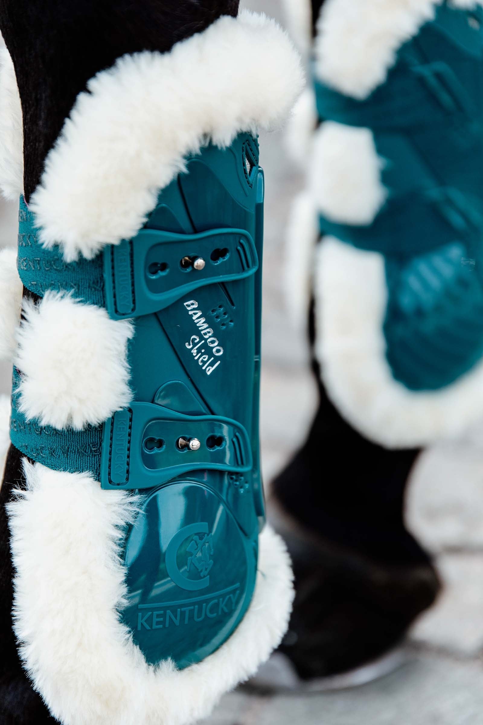 Kentucky Horsewear Vegan Sheepskin Bamboo Elastic Tendon Boots Leg & Hoof Protection