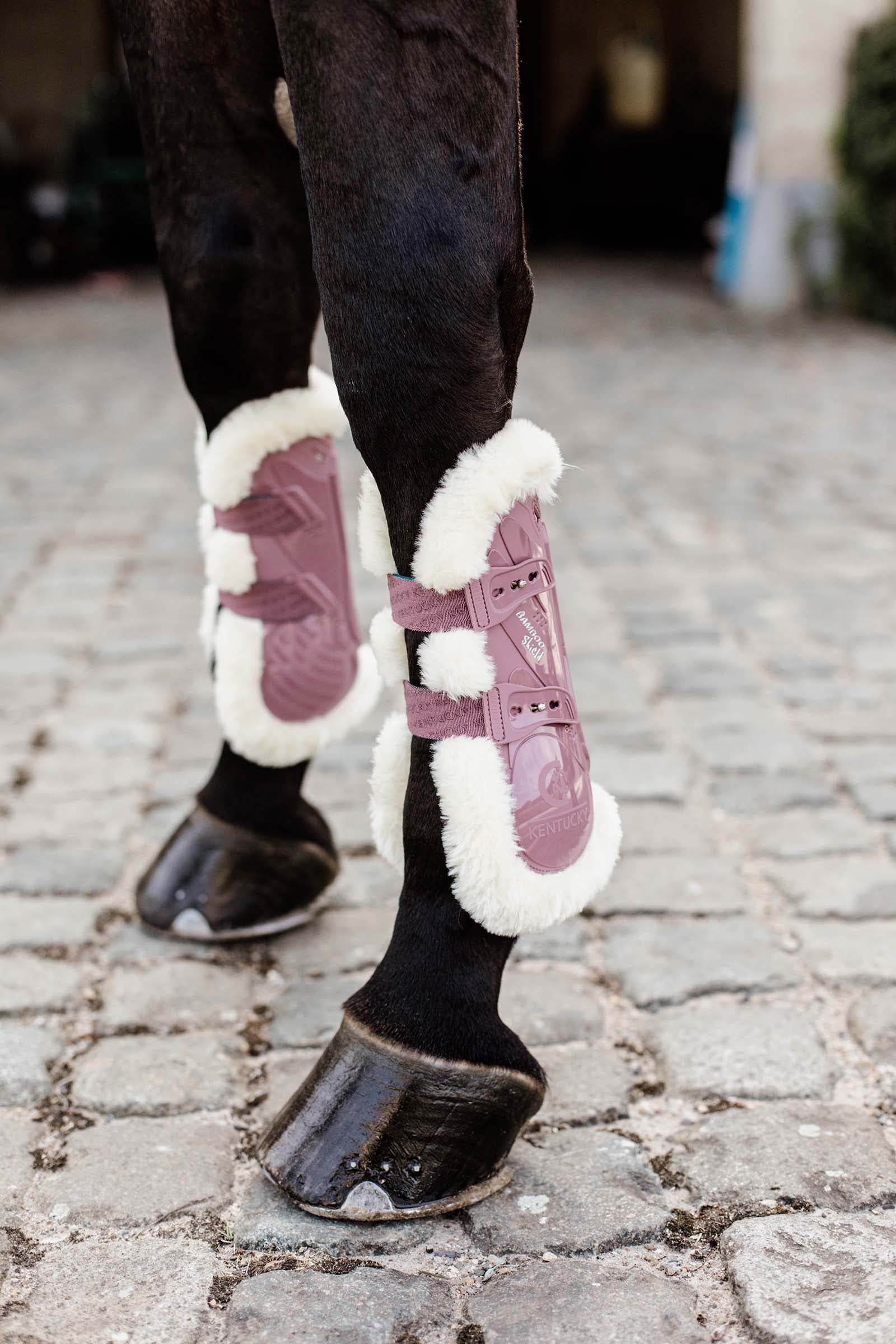 Kentucky Horsewear Vegan Sheepskin Bamboo Elastic Tendon Boots Leg & Hoof Protection
