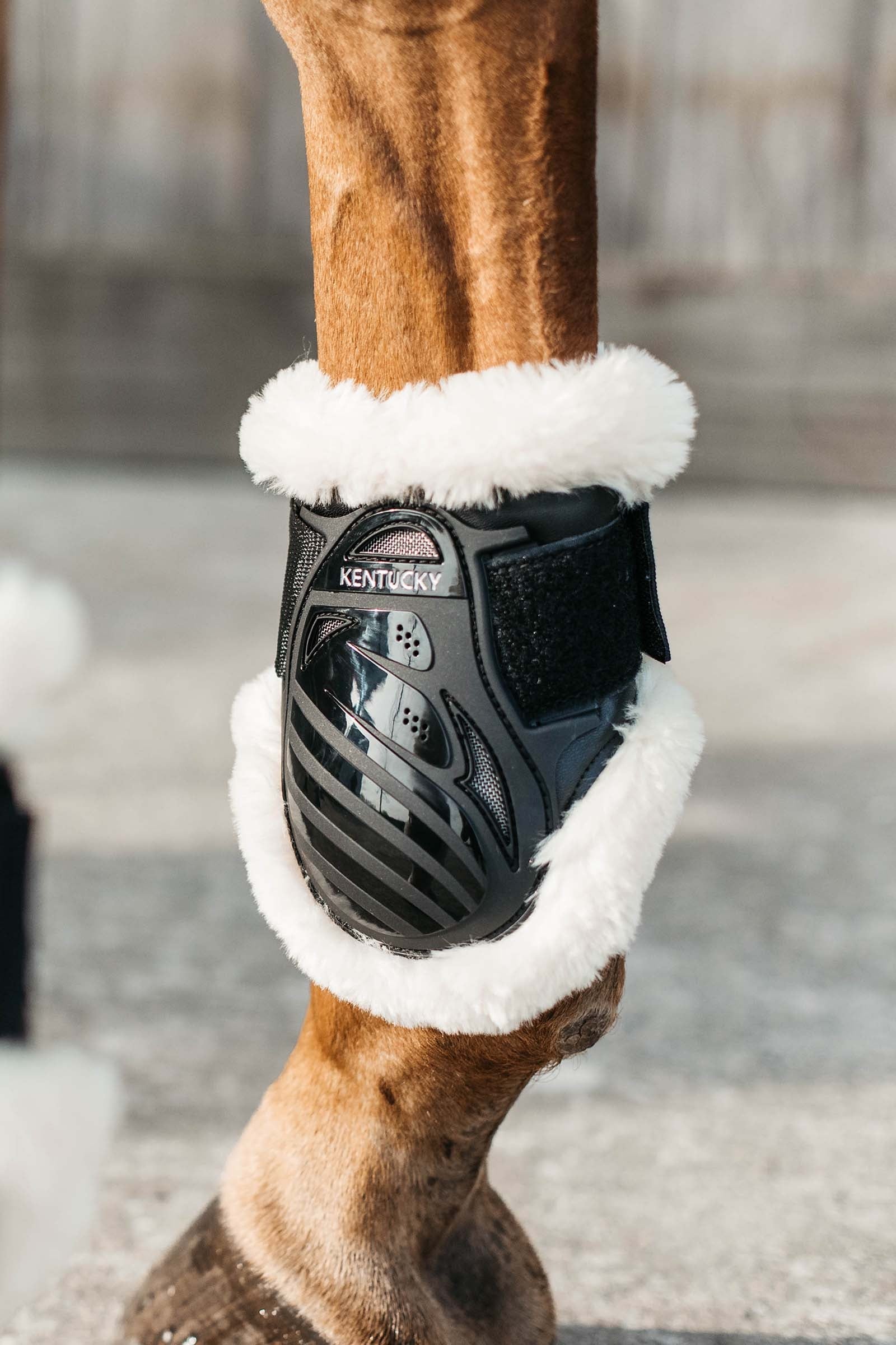 Kentucky Horsewear Vegan Sheepskin Young Horse Fetlock Boots Leg & Hoof Protection
