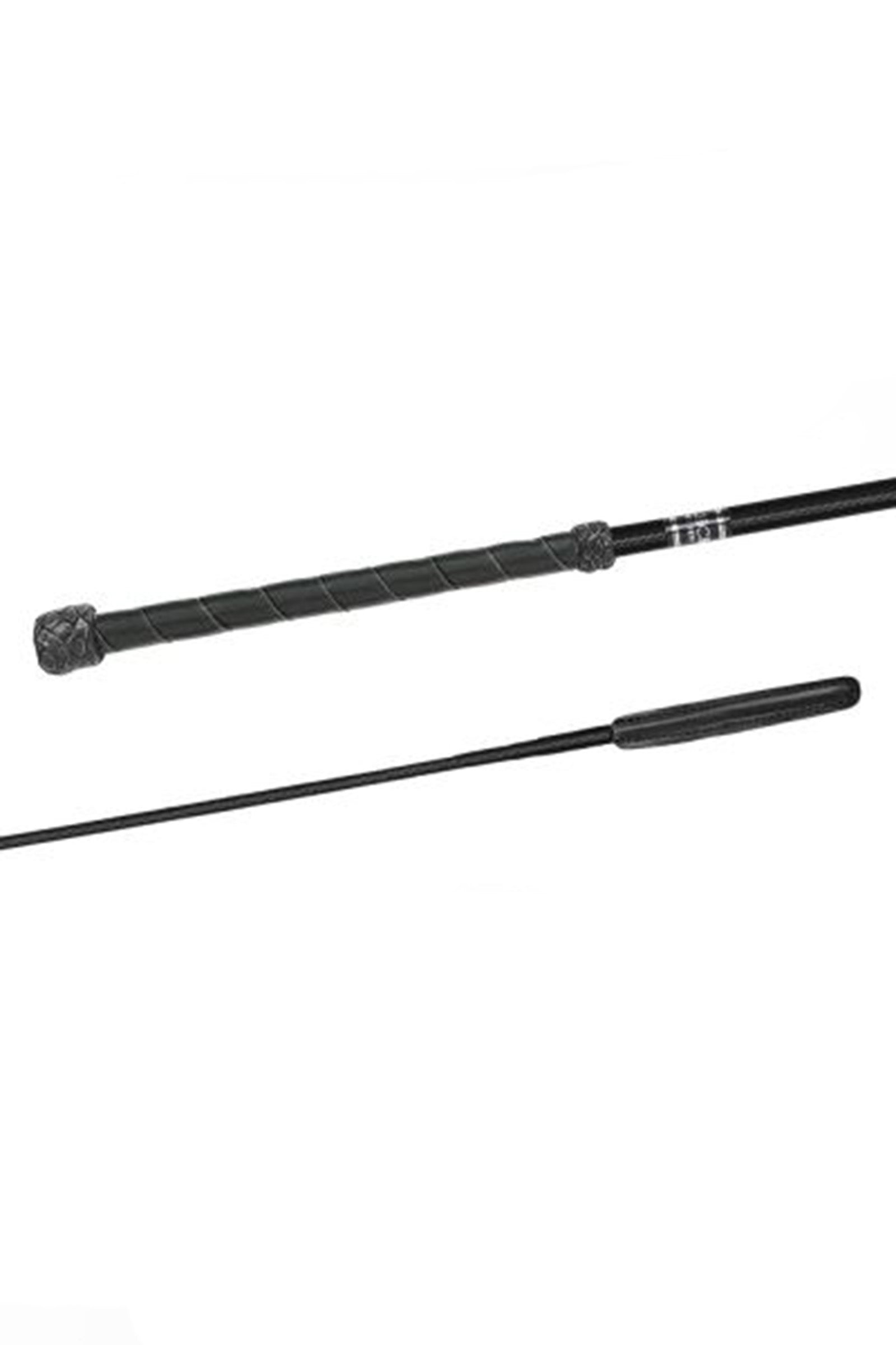 Fleck Dressage Whip with Slim Leather Handle & Leather Flap Riding Whips, Crops & Spurs