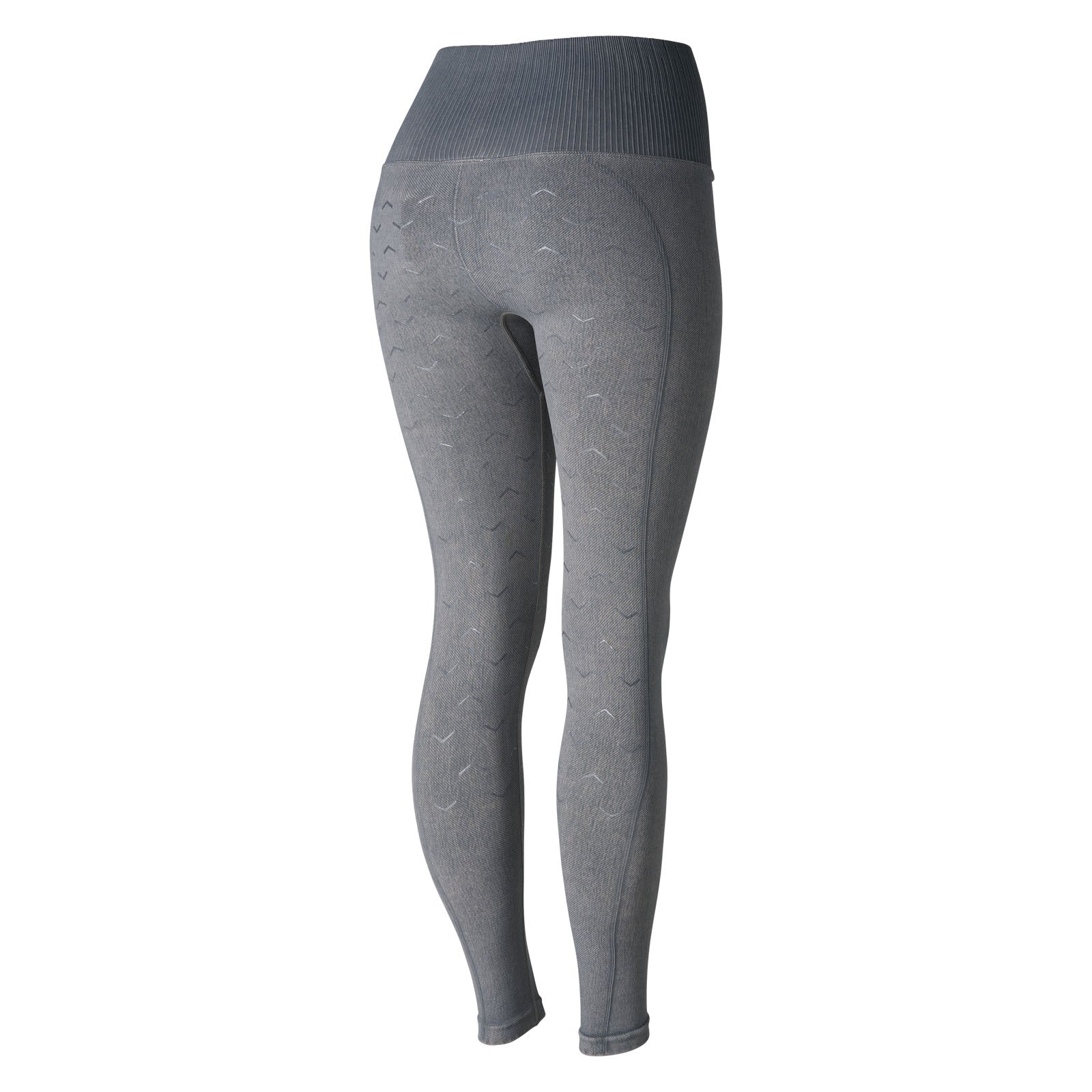 Horze Vanessa Women's Seamless Denim-Look Silicone Full Seat Tights Womens Breeches