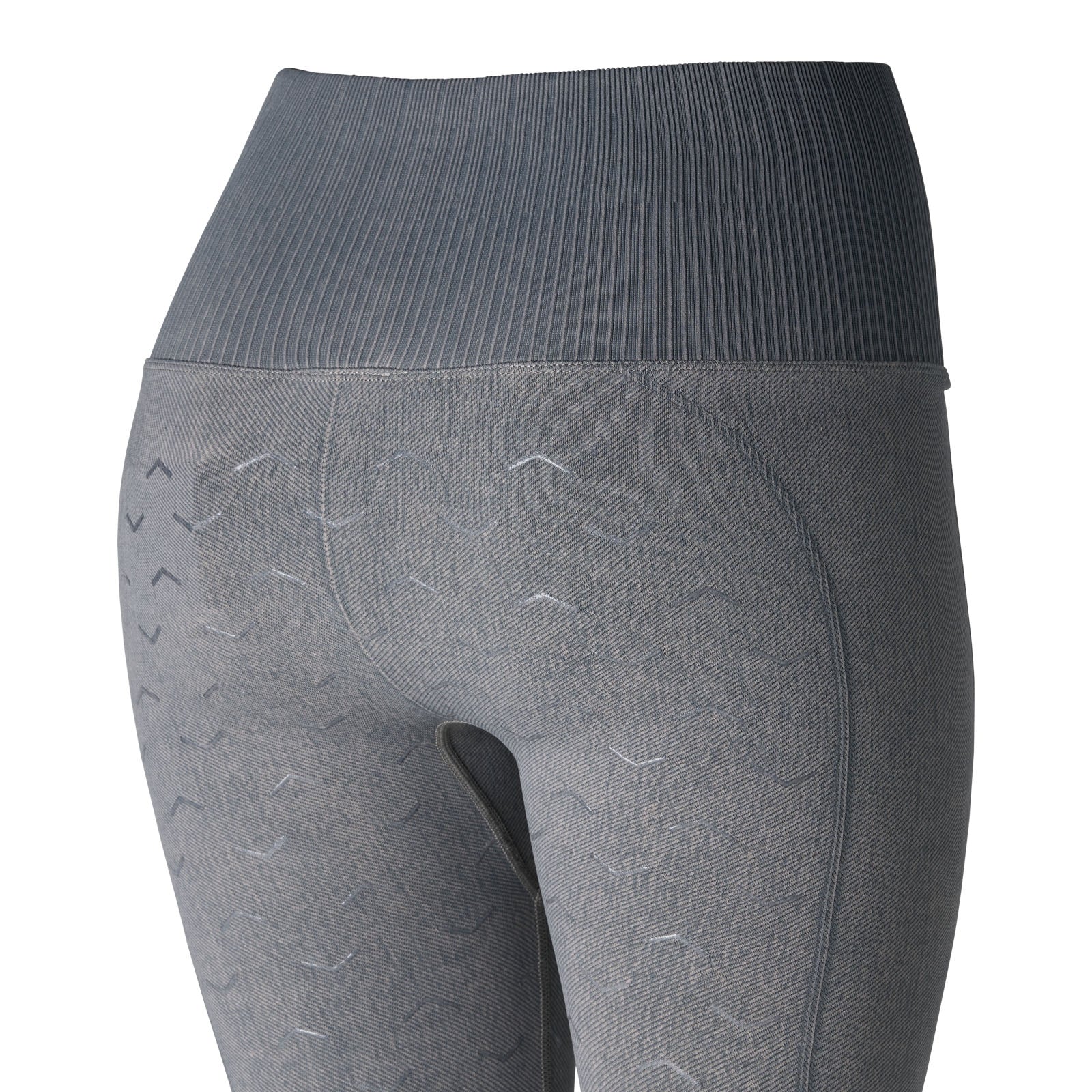 Horze Vanessa Women's Seamless Denim-Look Silicone Full Seat Tights Womens Breeches