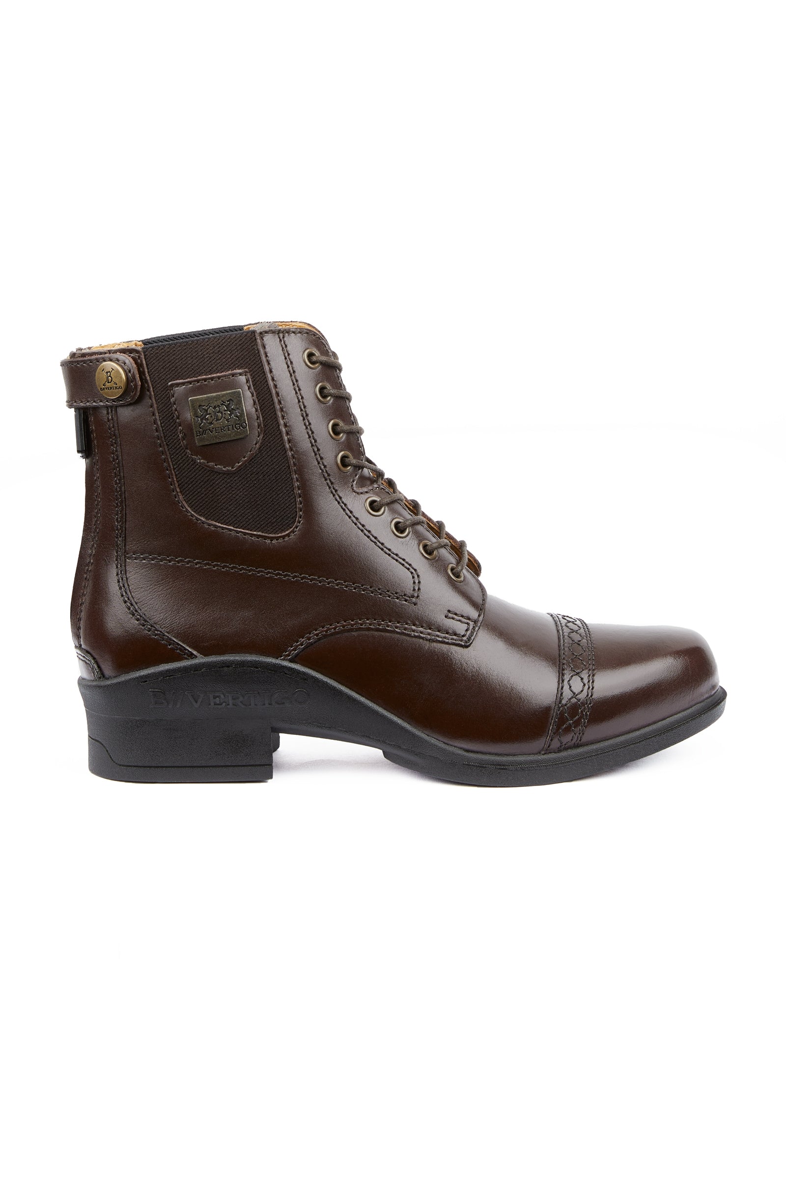 B Vertigo Women's Jupiter Front-Lace Leather Jodhpur Boots Riding Boots & Riding Shoes
