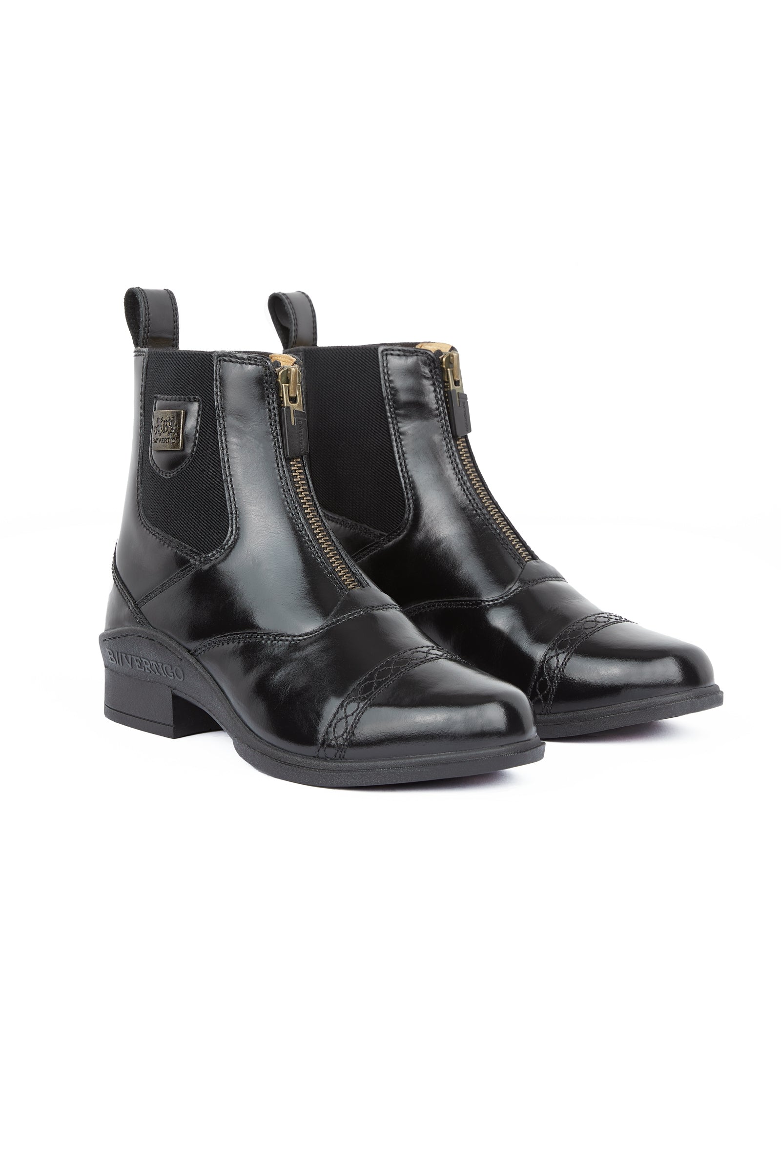 B Vertigo Women's Saturn Front-Zip Leather Jodhpur Boots Riding Boots & Riding Shoes