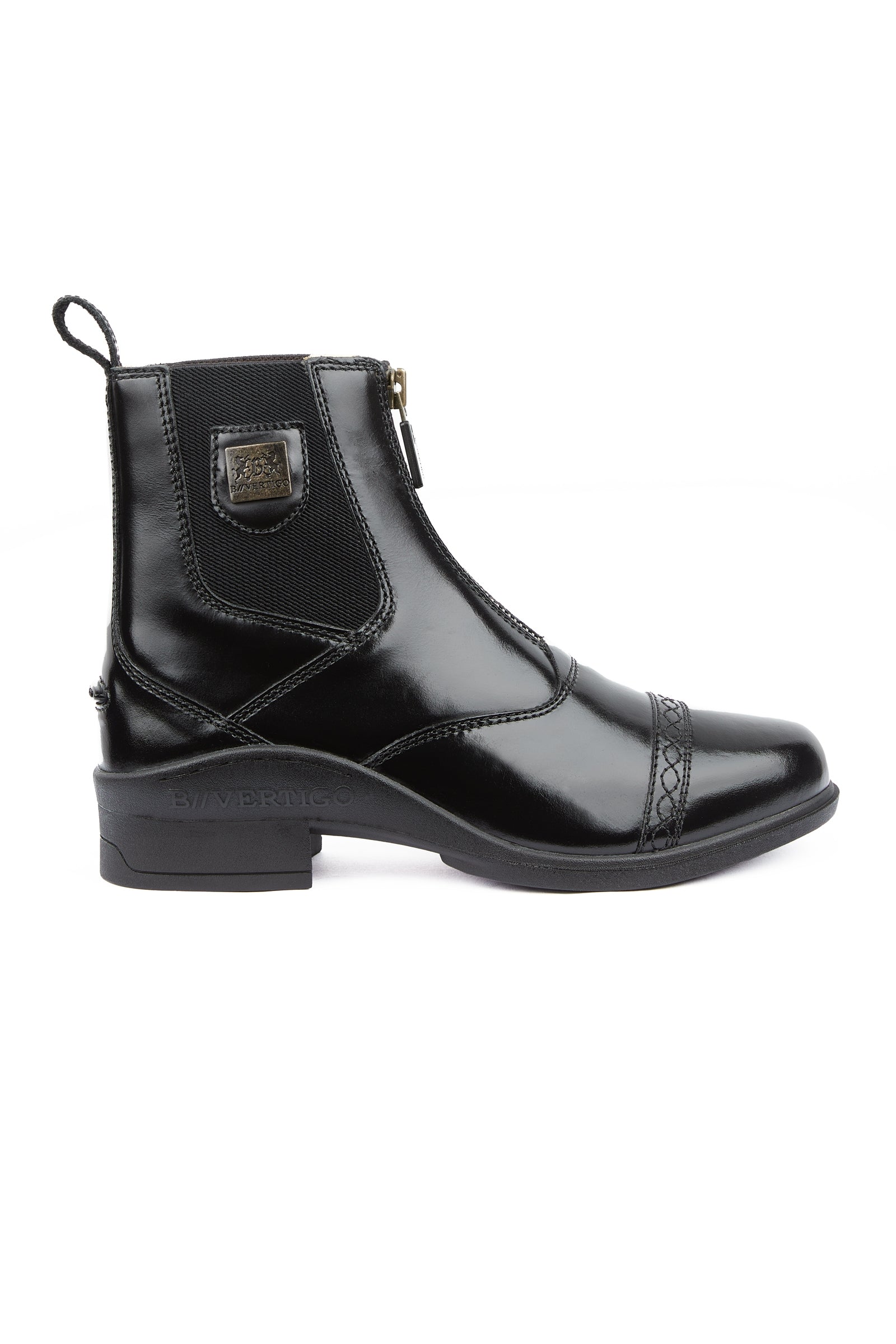 B Vertigo Women's Saturn Front-Zip Leather Jodhpur Boots Riding Boots & Riding Shoes