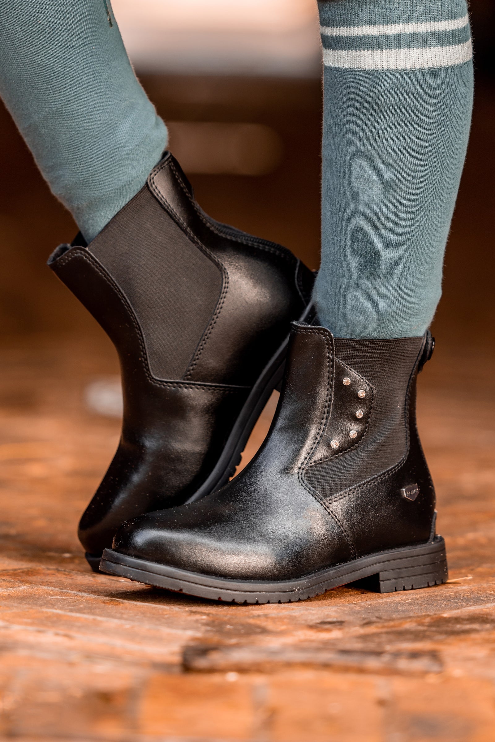Horze Portland Kids' Jodhpur Boots with Crystals Riding Boots & Riding Shoes