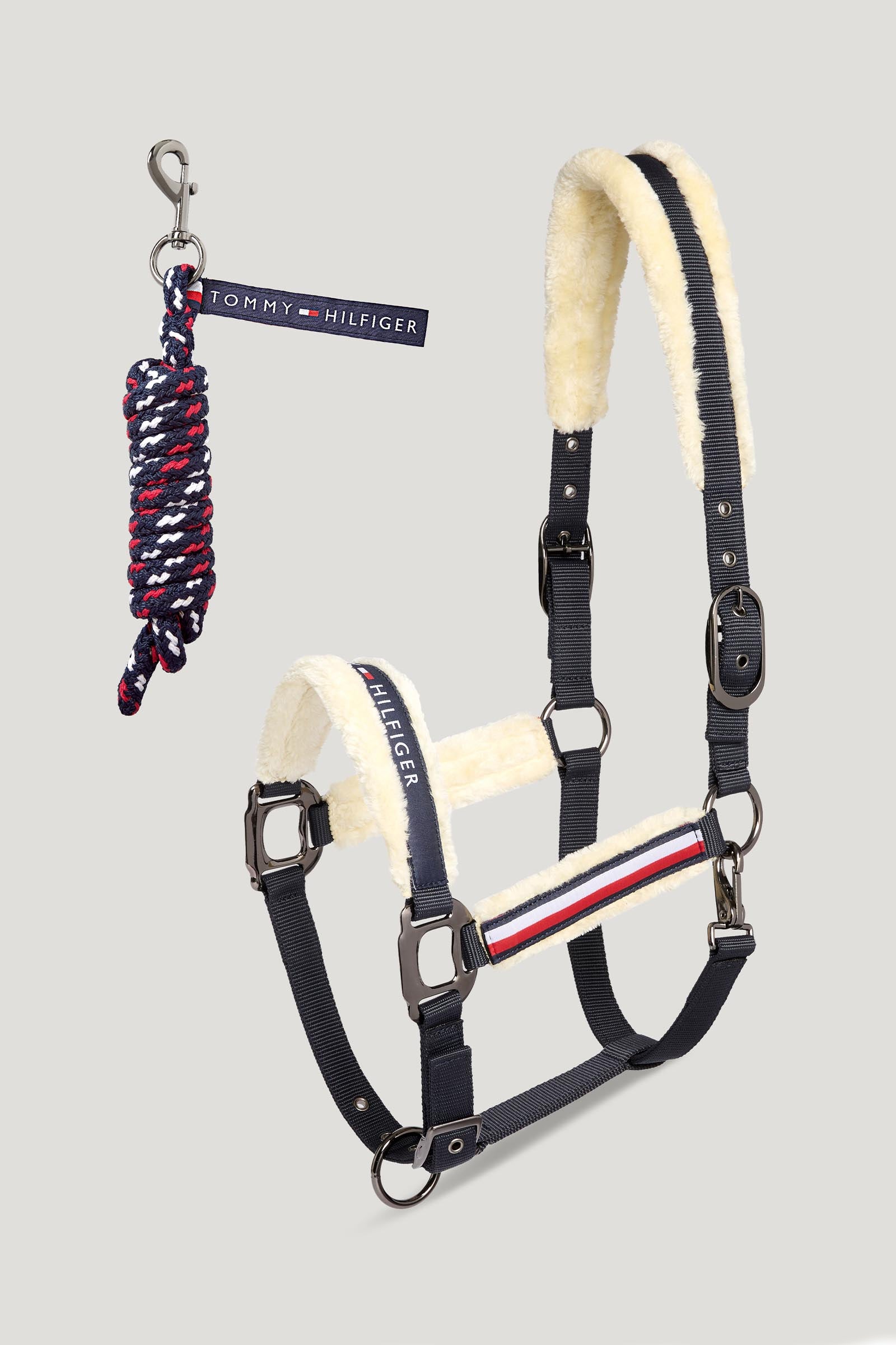 Tommy Hilfiger Equestrian Yale Set Faux Fur Halter Rope Halters & Leads
