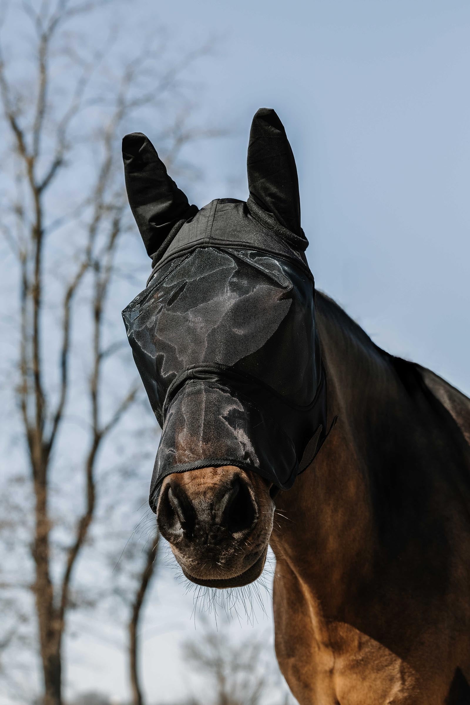 EQUITHÈME Soft Fly Mask/ UV Mask + Nose Antifly Protection for Horses