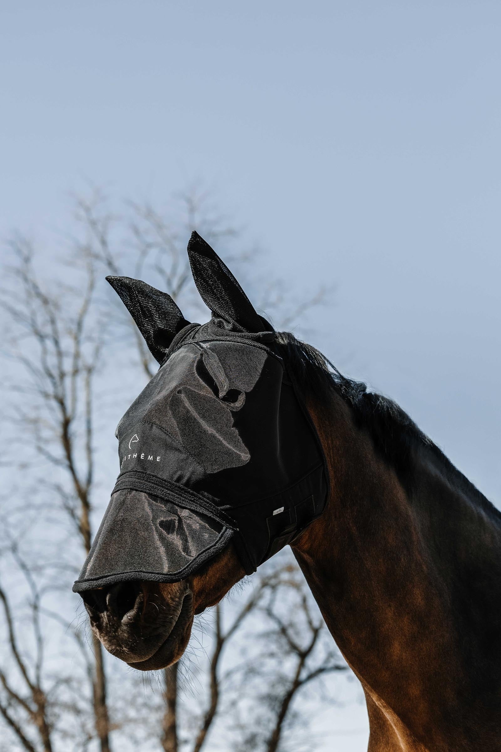 EQUITHÈME Zipper Fly Mask/ UV Mask Antifly Protection for Horses
