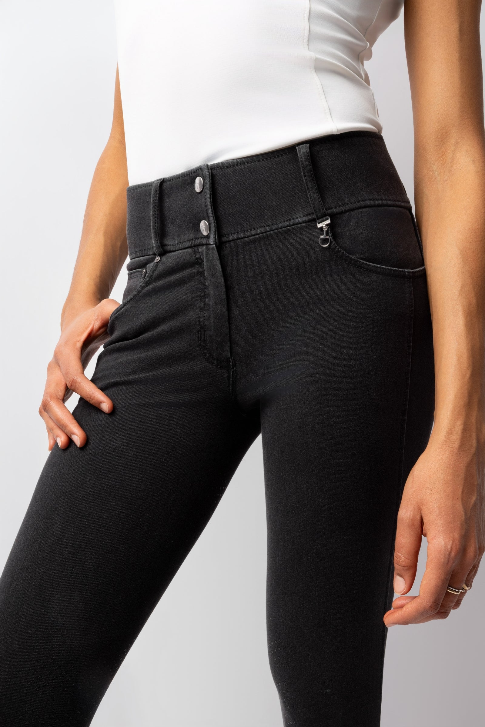 Horze Carolyn Women´s Denim Full Grip Breeches Womens Breeches