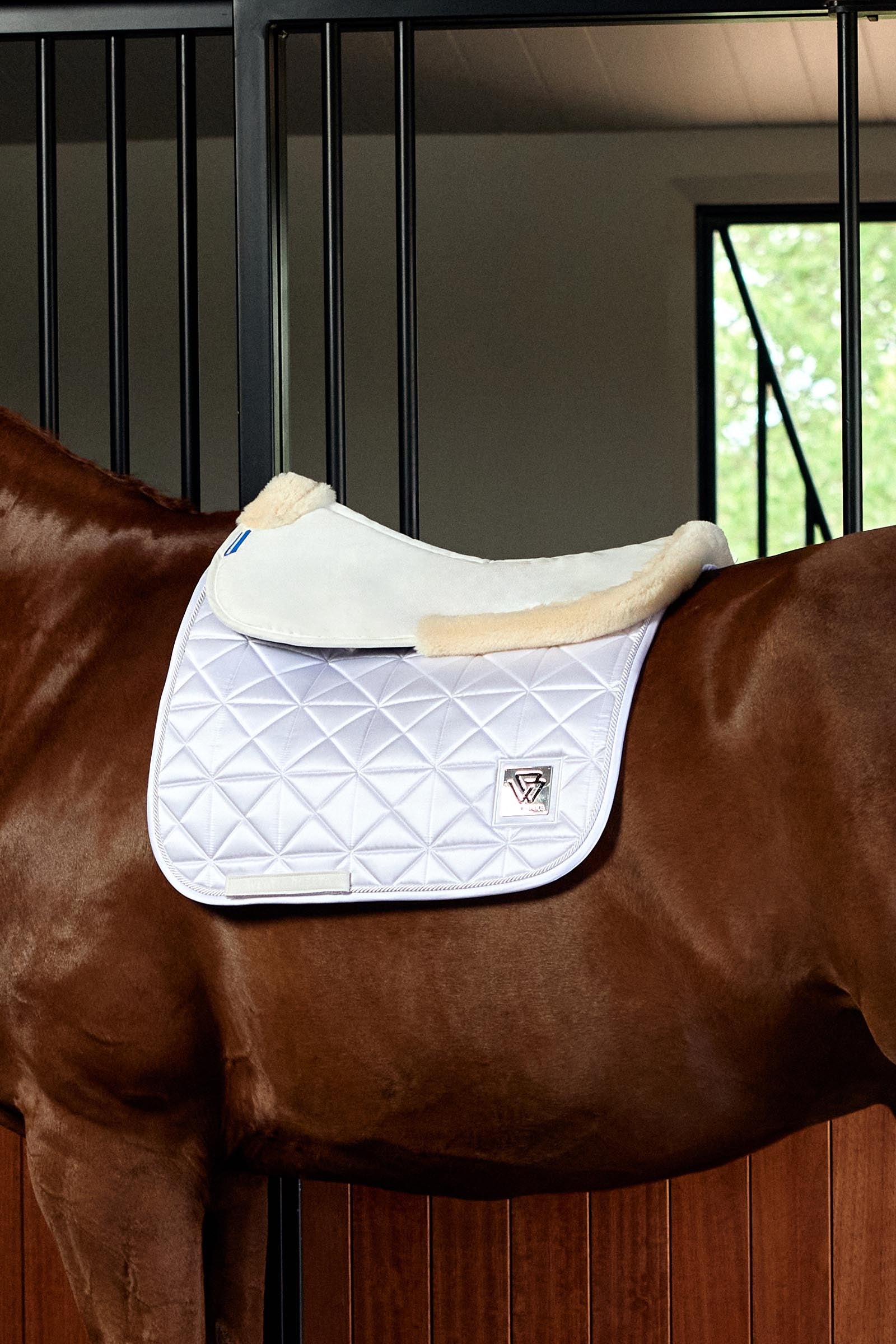 Weatherbeeta Memory Foam Comfort Fleece Edged Half Pad Saddle Pads