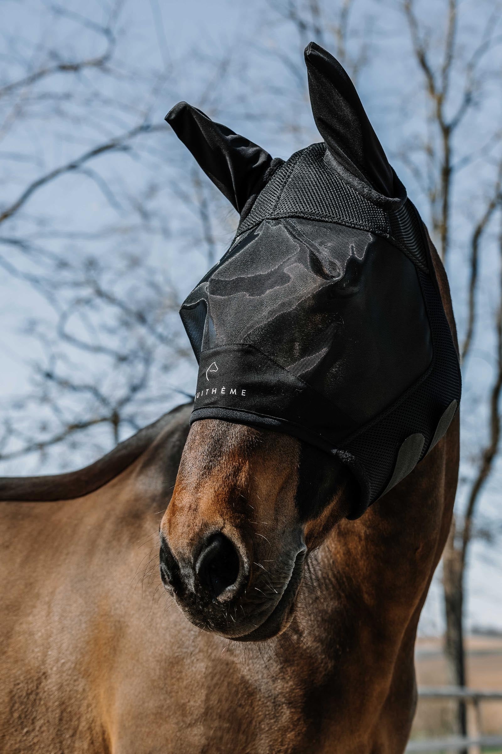 EQUITHÈME Mesh Fly Mask/ UV Mask Antifly Protection for Horses