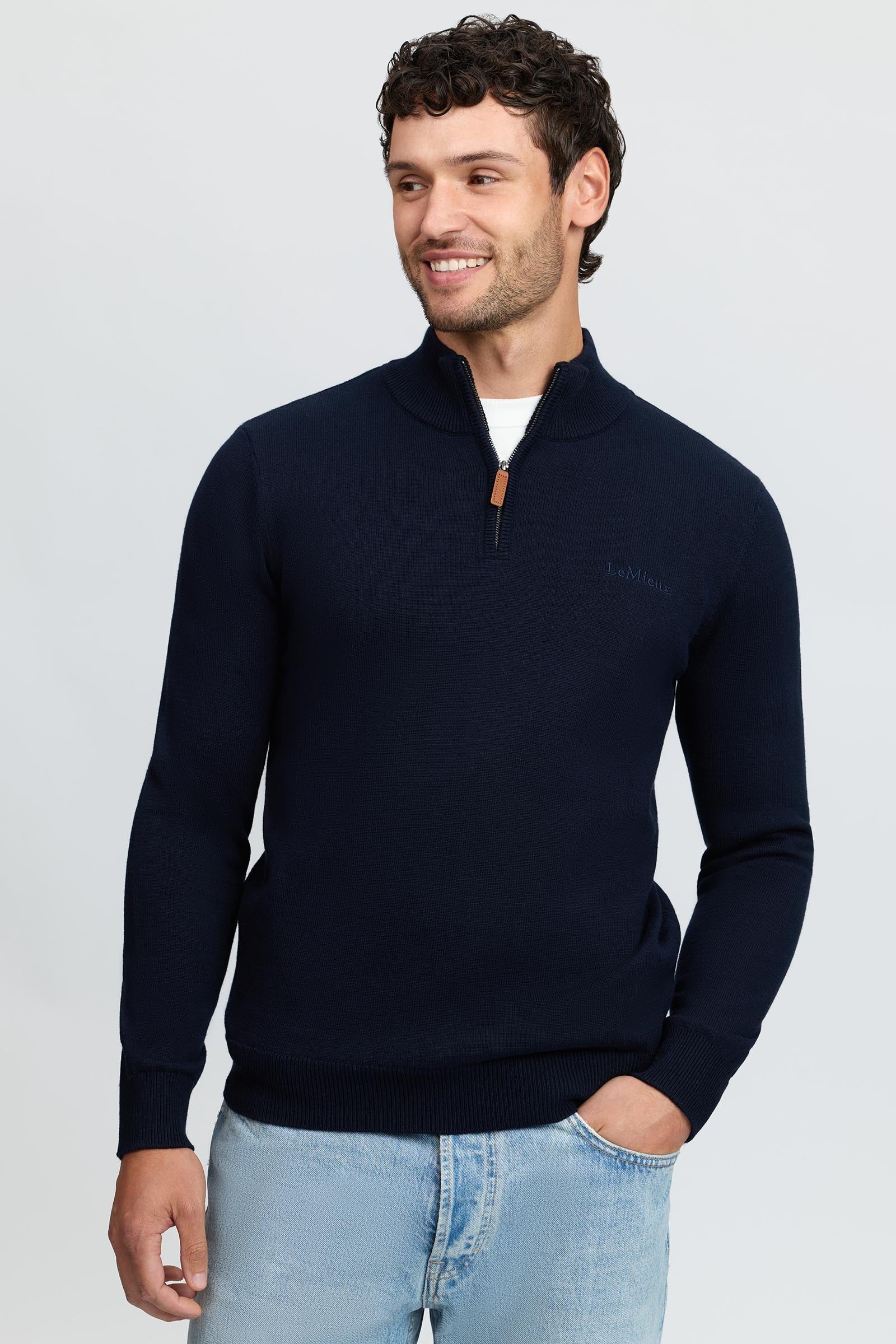 LeMieux Men´s Quarter Zip Knit Sweater Mens Riding Clothing