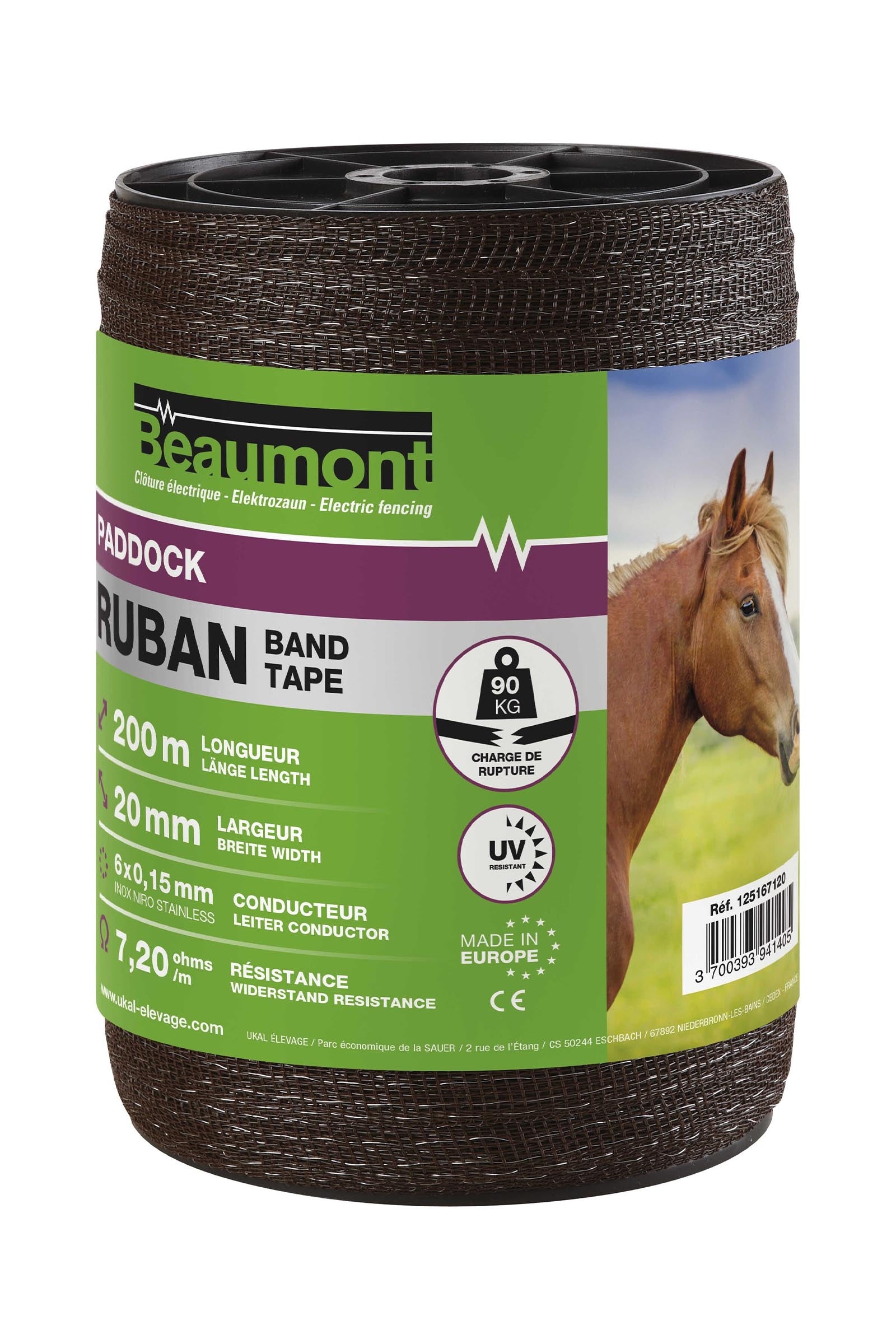 Beaumont Paddock 20 mm Tape, 200 m Fencing Supplies