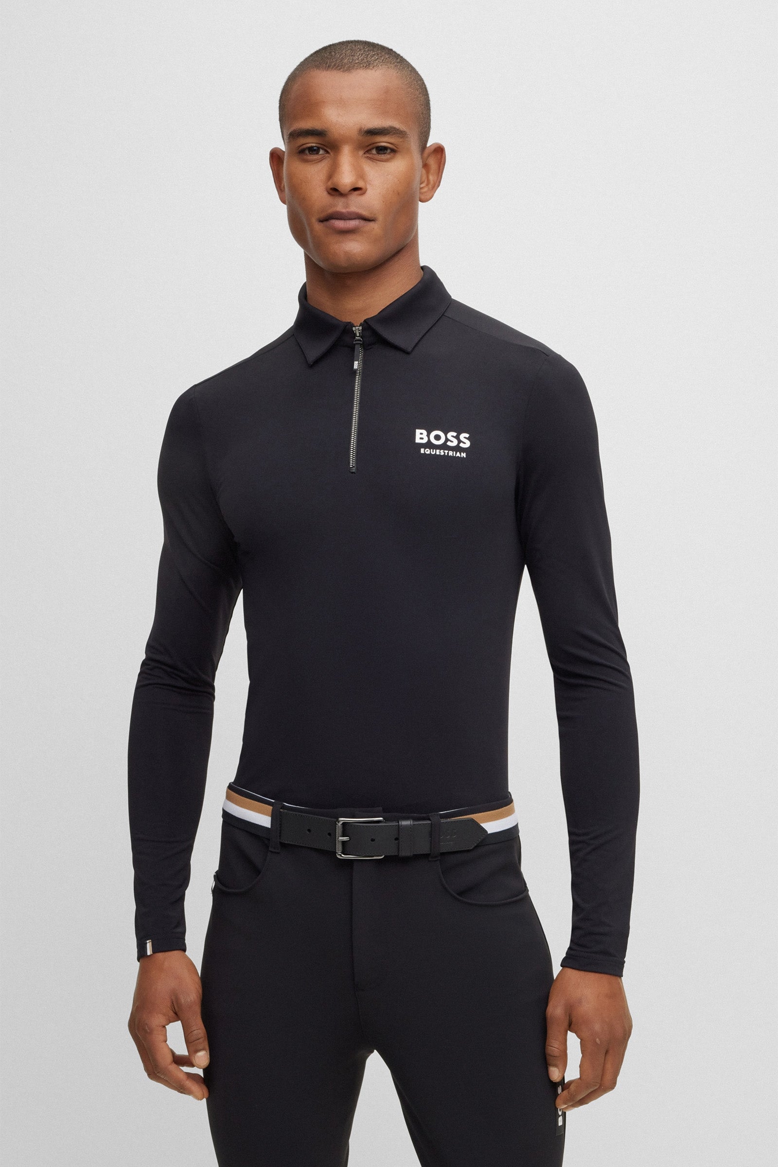 Boss Elton Signature Stripe Men's Training Polo Shirt Mens Riding Clothing