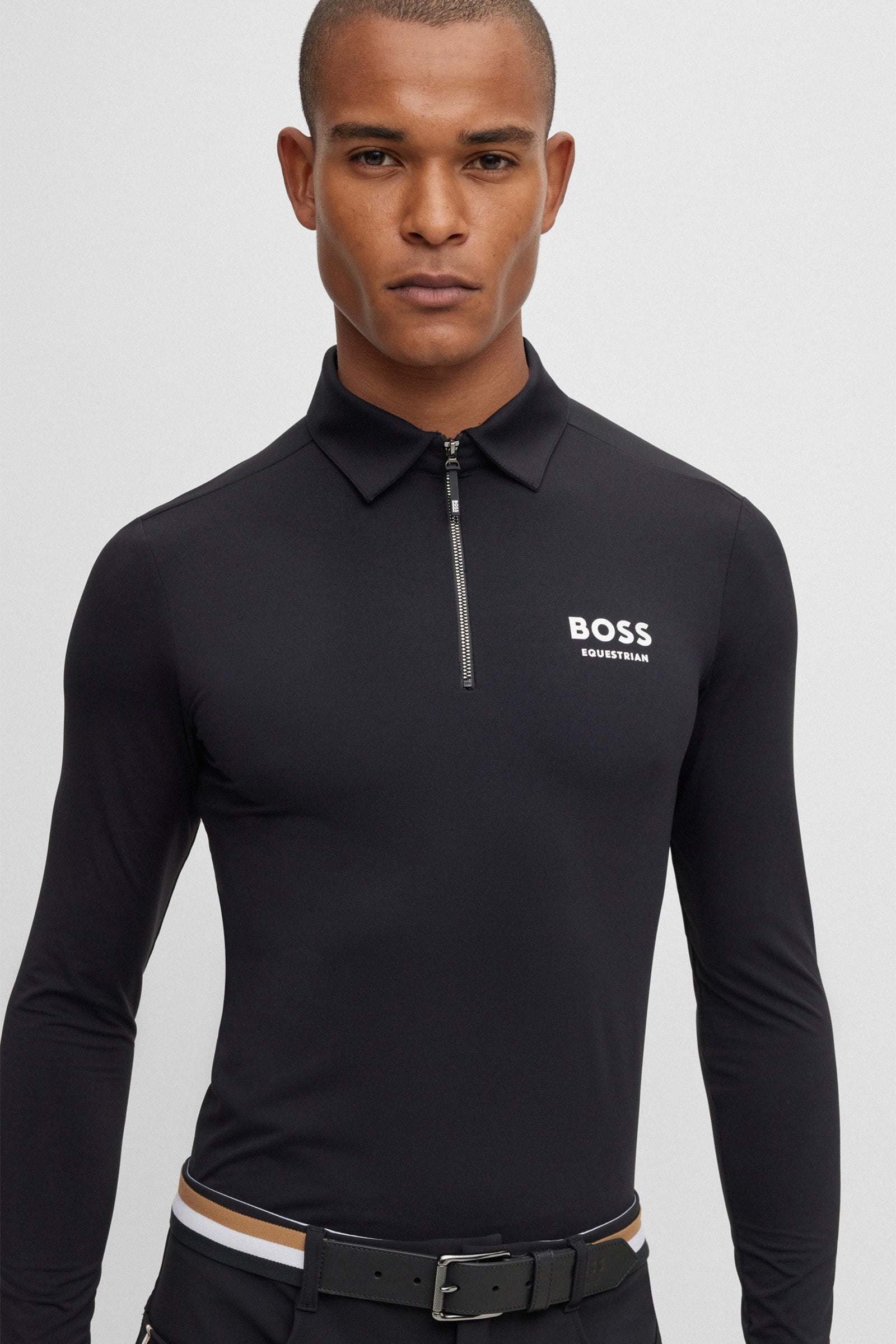 Boss Elton Signature Stripe Men's Training Polo Shirt Mens Riding Clothing