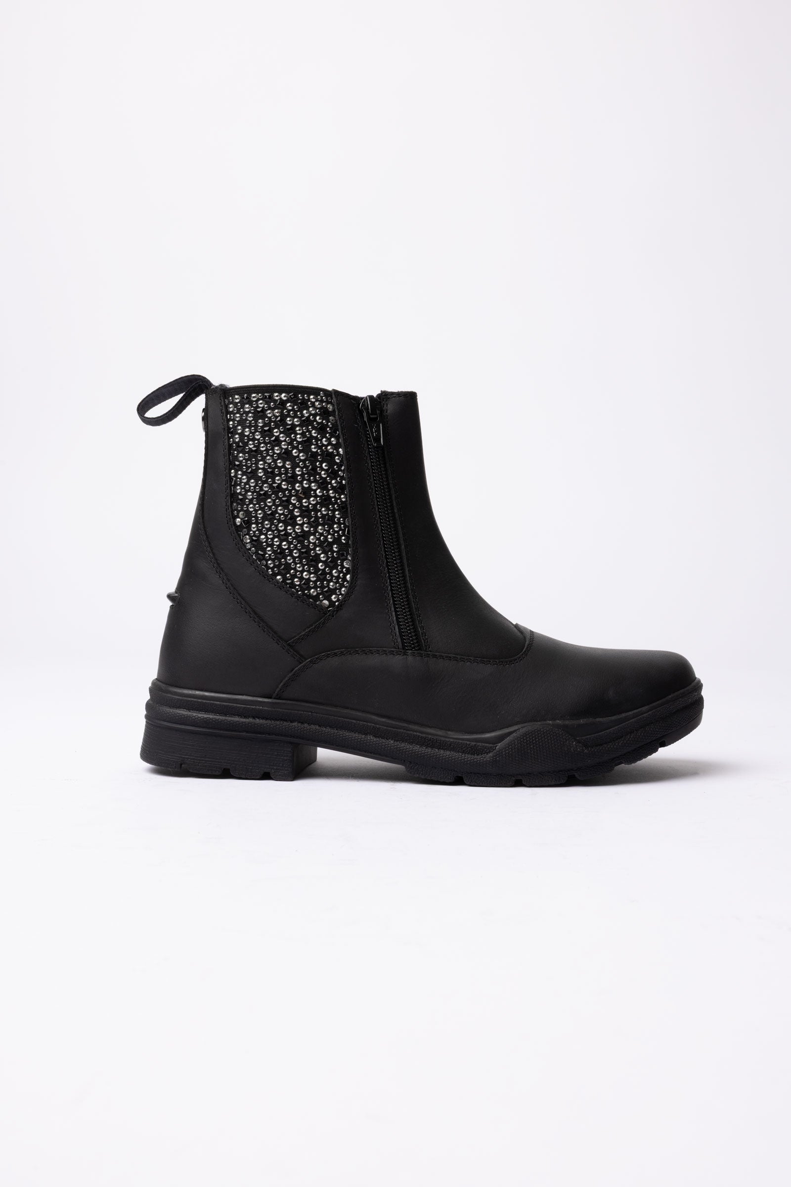 Horze Sporty Leather Jodhpur Boots With Crystal-Look Details Riding Boots & Riding Shoes