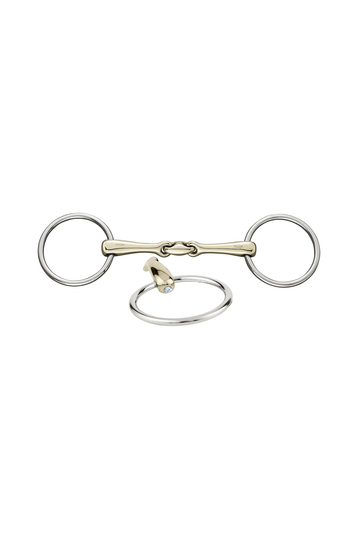 Sprenger KK Ultra Snaffle Bit, Double Jt. 14mm, Sensogan, W. Crystals Horse Bits