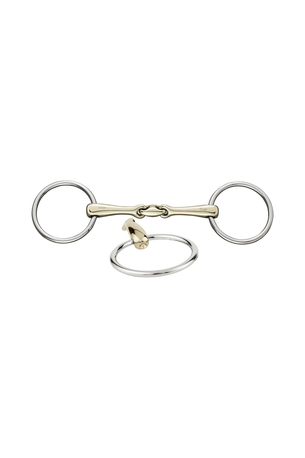 Sprenger KK Ultra Snaffle Bit, Double Jt. 14mm, Sensogan, W. Crystals Horse Bits