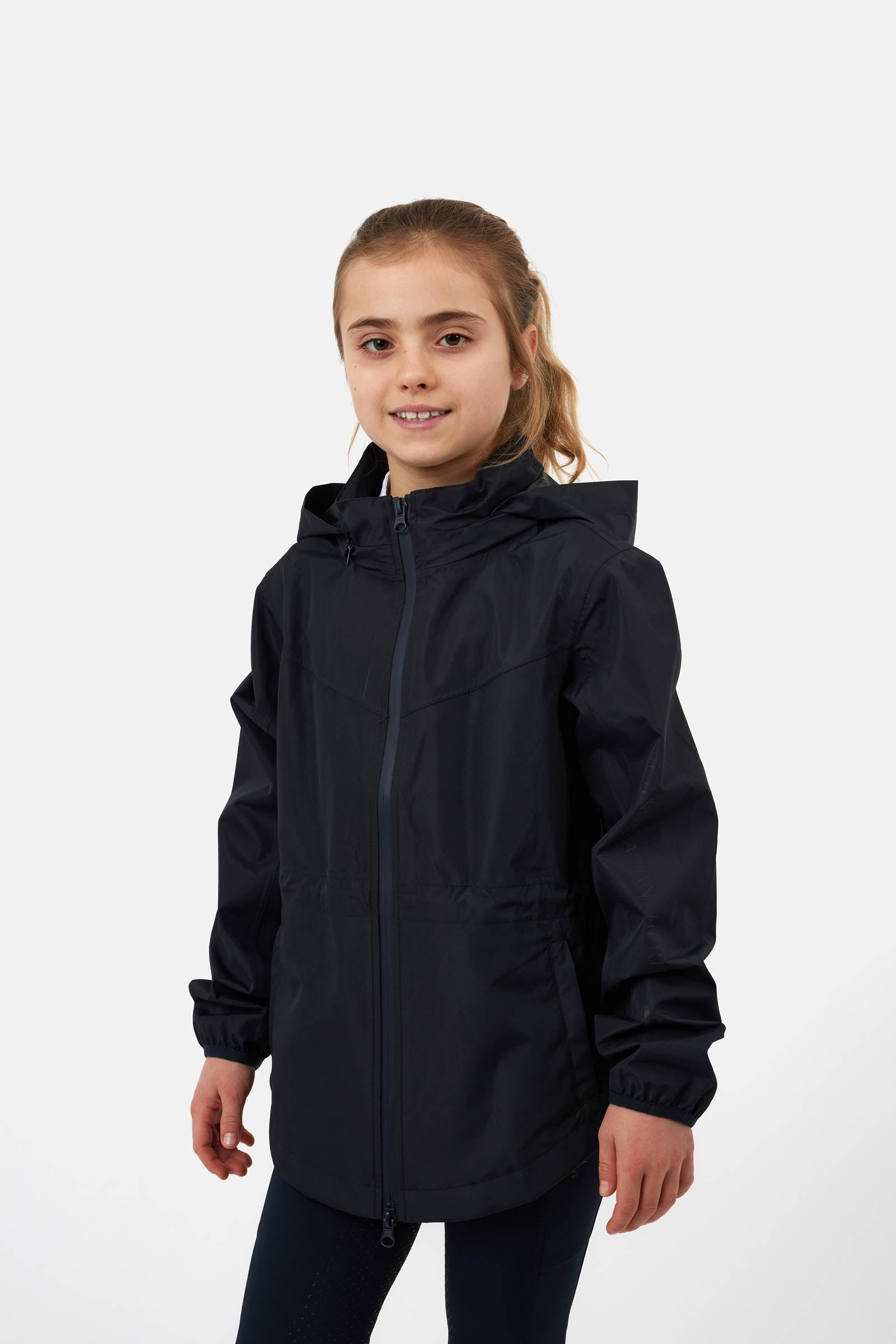 Horze Young Rider Fiora Waterproof Stowaway Hood Jacket Kids Apparel