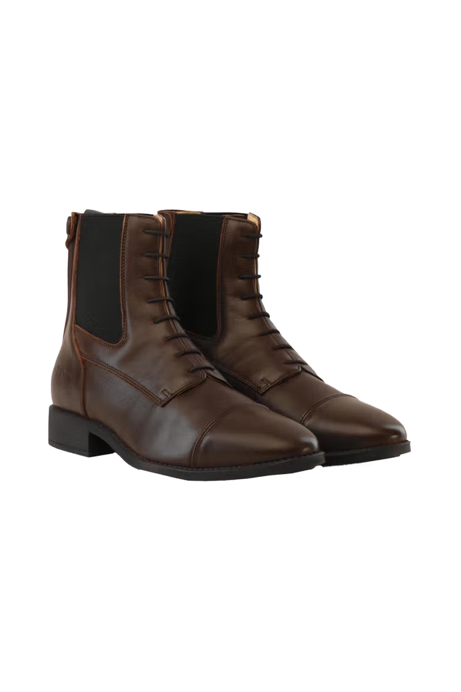 Dy'on Short Boots With Front Laces & Back Zipper Riding Boots & Riding Shoes