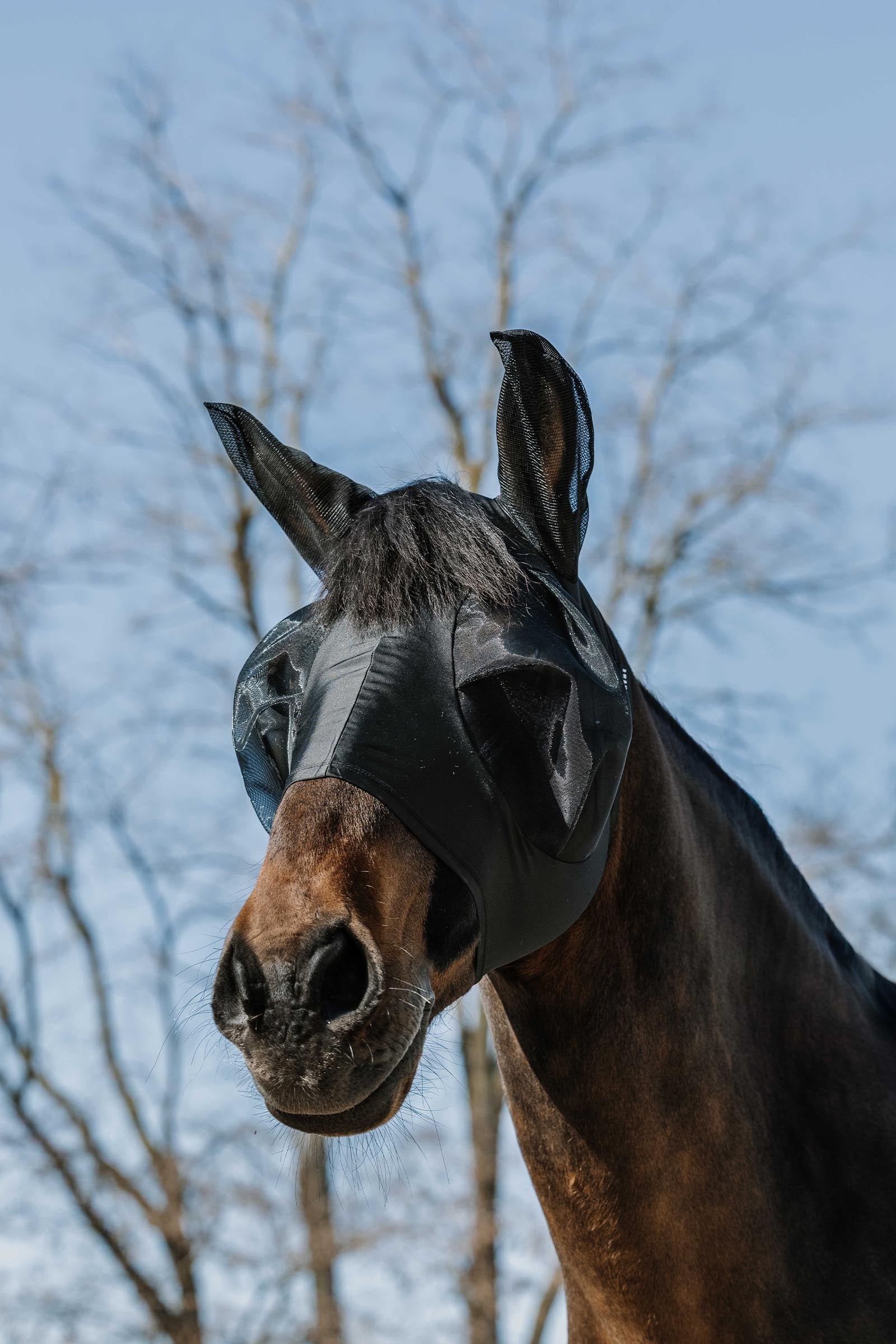 EQUITHÈME Lycra Antifly / UV Mask Antifly Protection for Horses